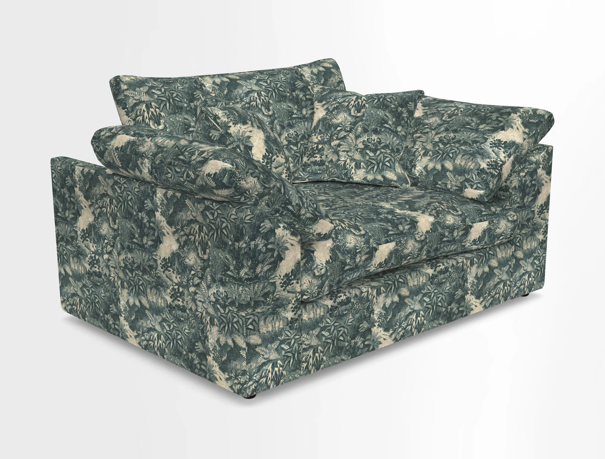 Big Softie Sloped Arm Snuggler in Two Tone Plain Biscuit