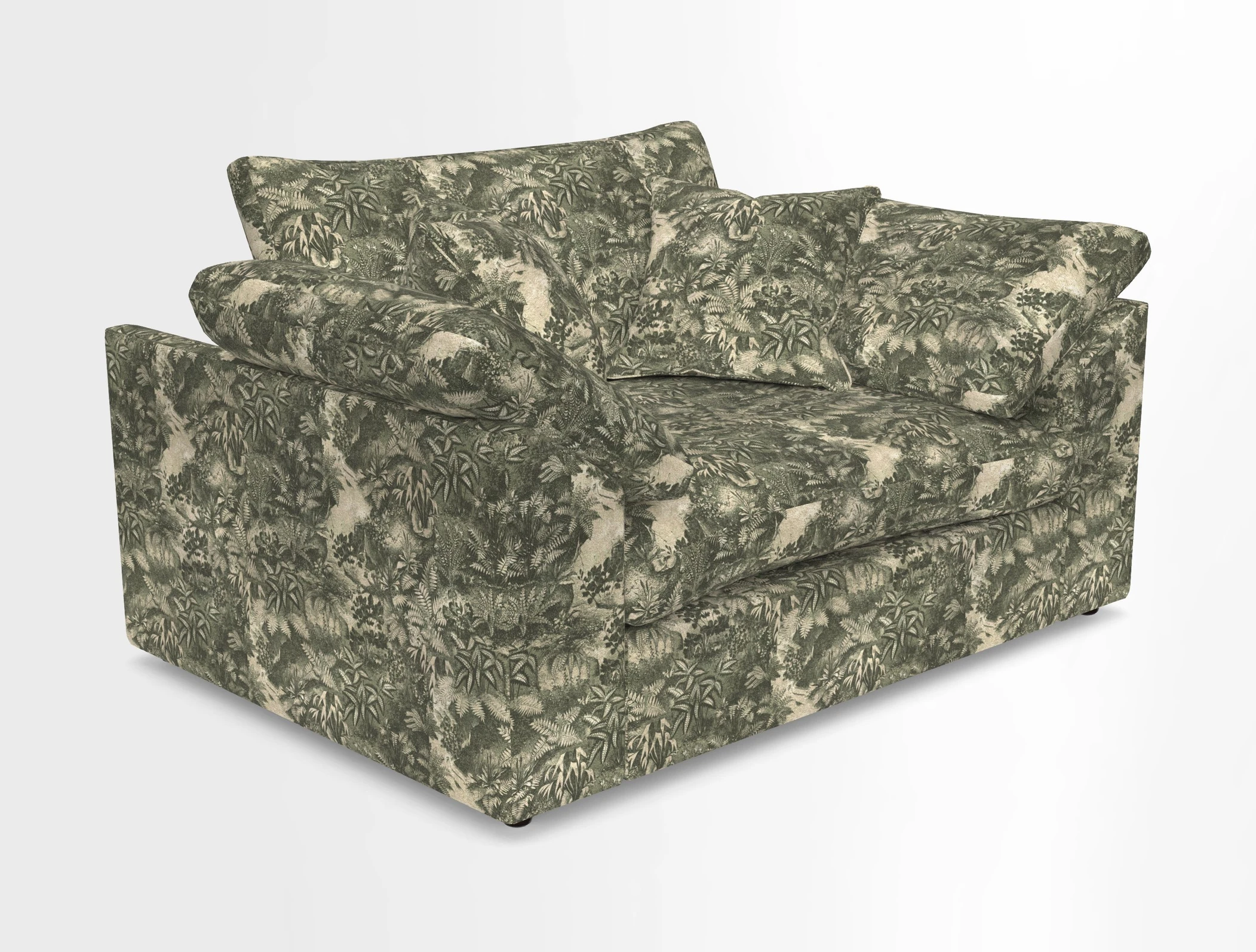 Big Softie Sloped Arm Snuggler in Two Tone Plain Biscuit