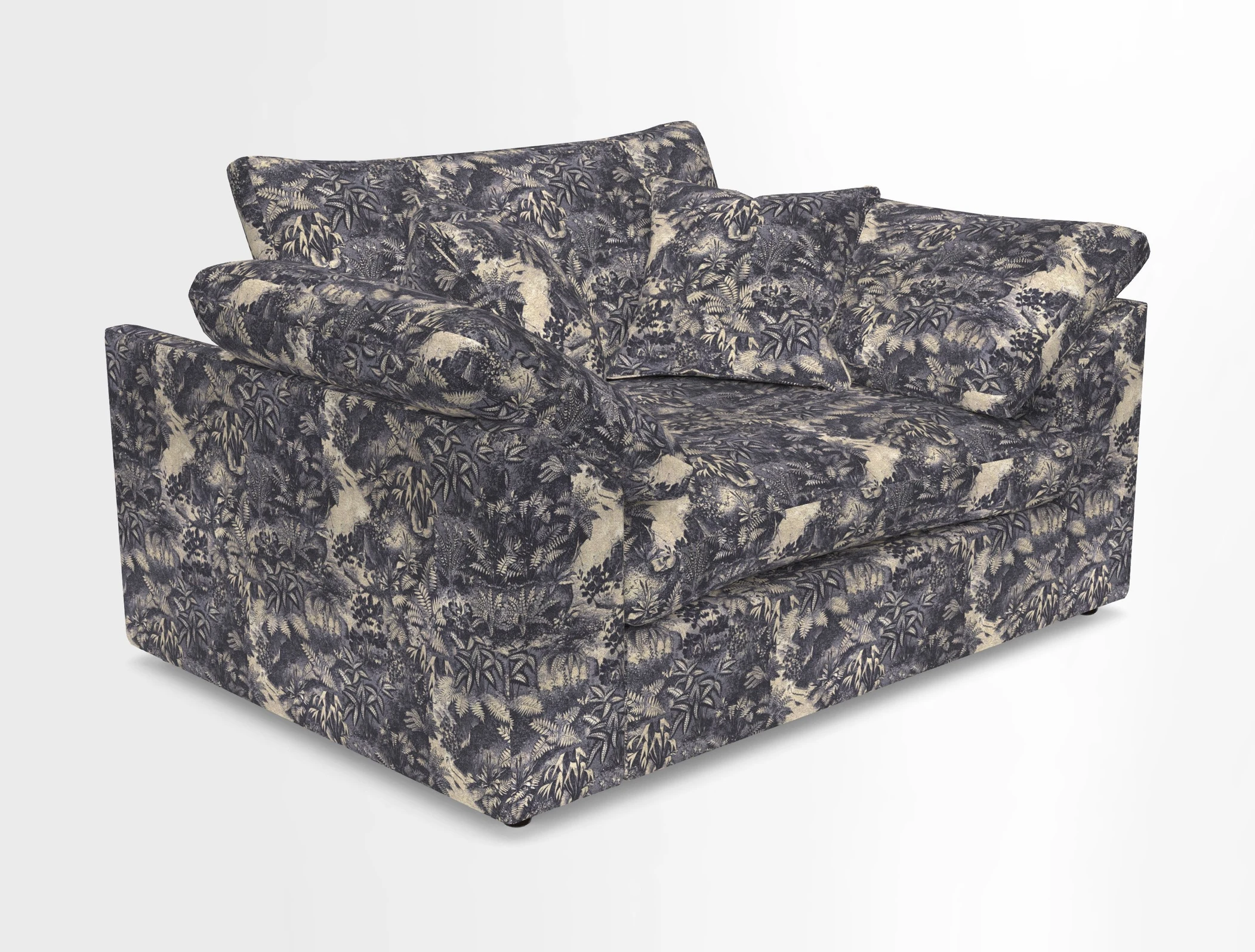 Big Softie Sloped Arm Snuggler in Two Tone Plain Biscuit