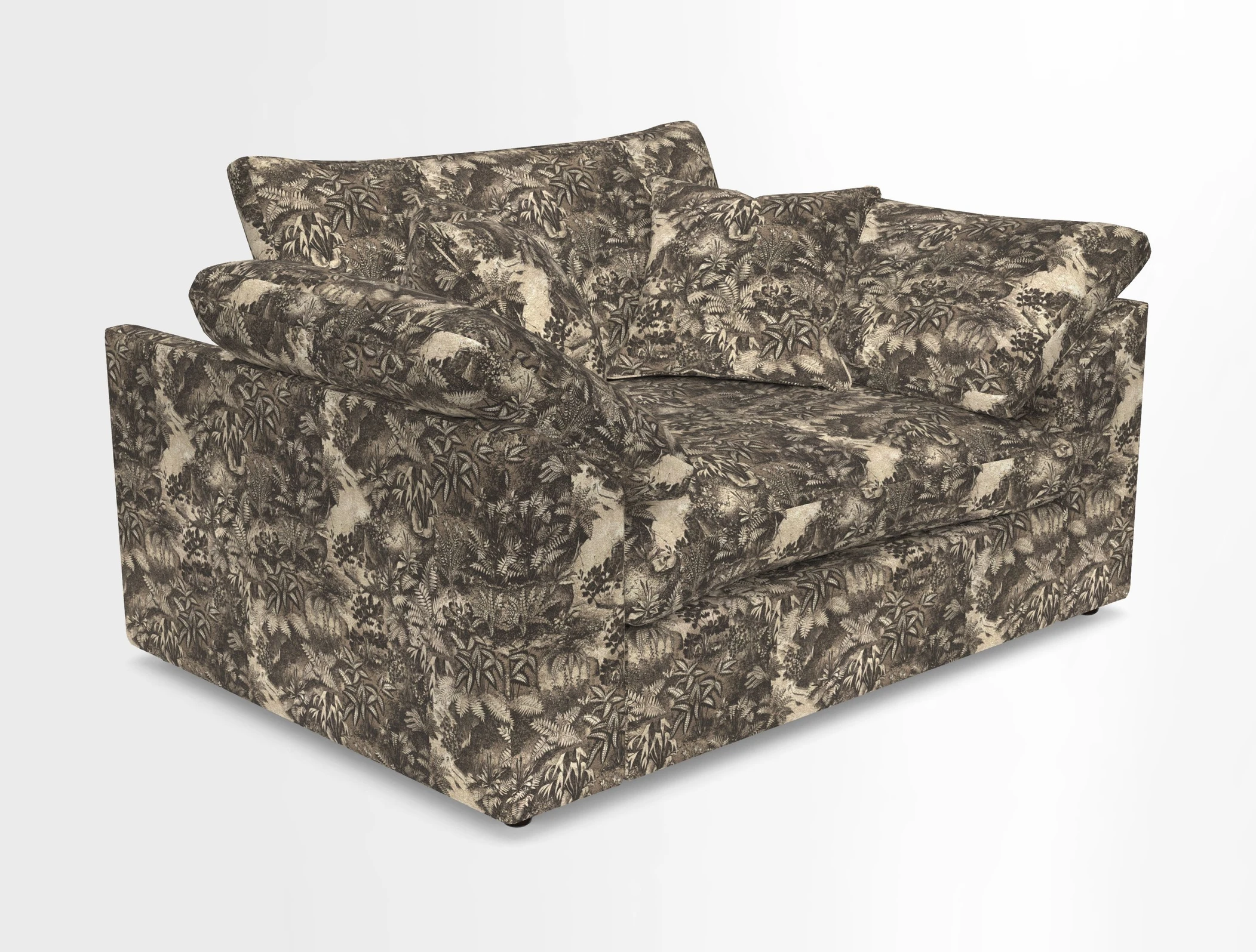 Big Softie Sloped Arm Snuggler in Two Tone Plain Biscuit