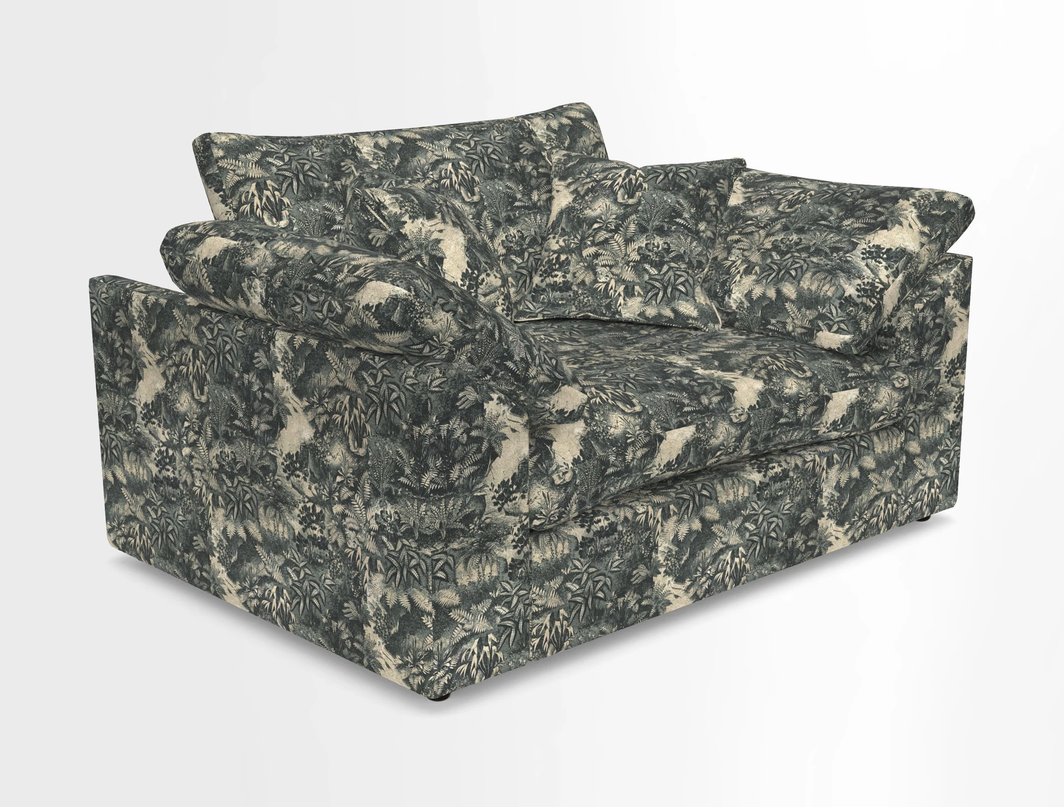Big Softie Sloped Arm Snuggler in Two Tone Plain Biscuit