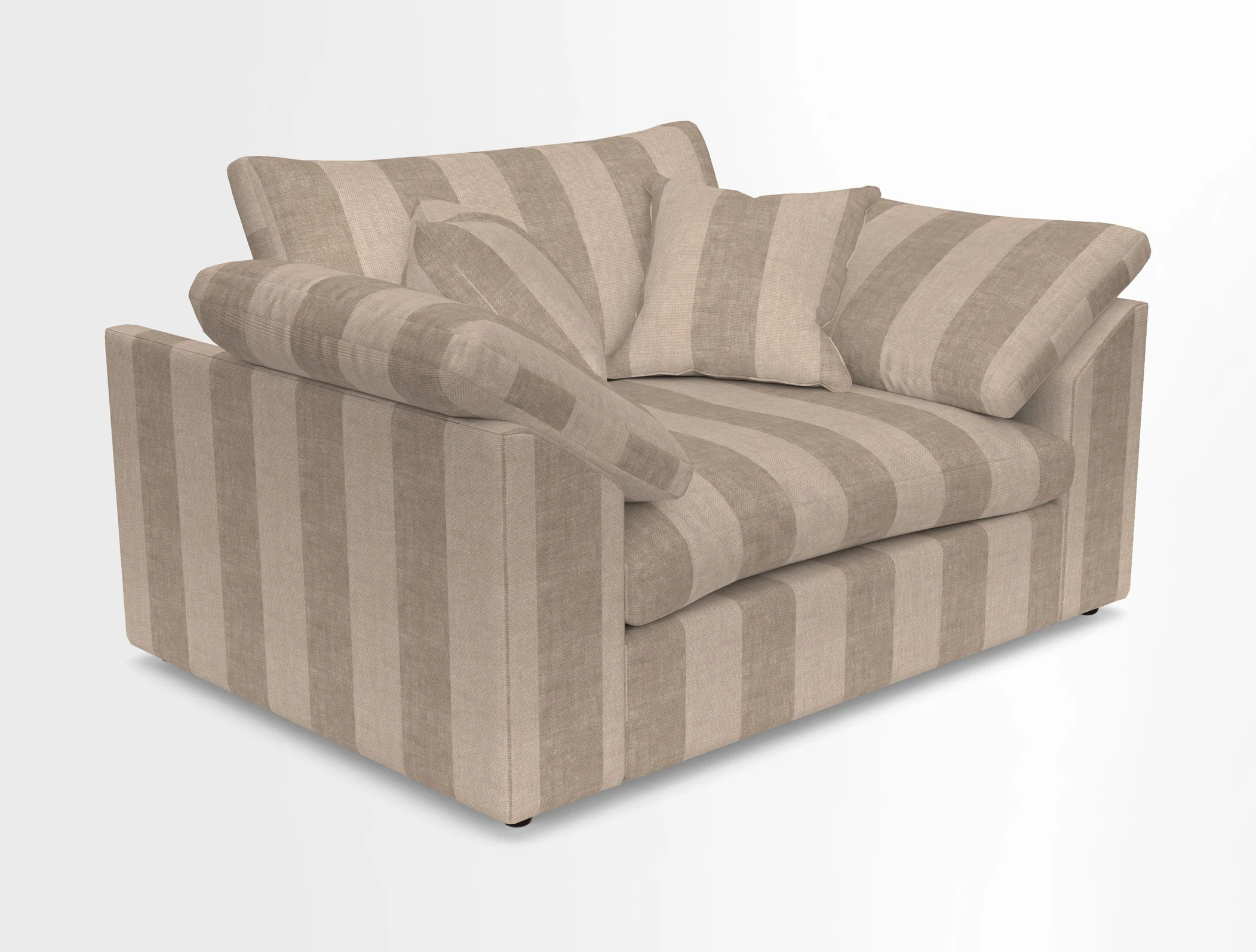Big Softie Sloped Arm Snuggler in Two Tone Plain Biscuit