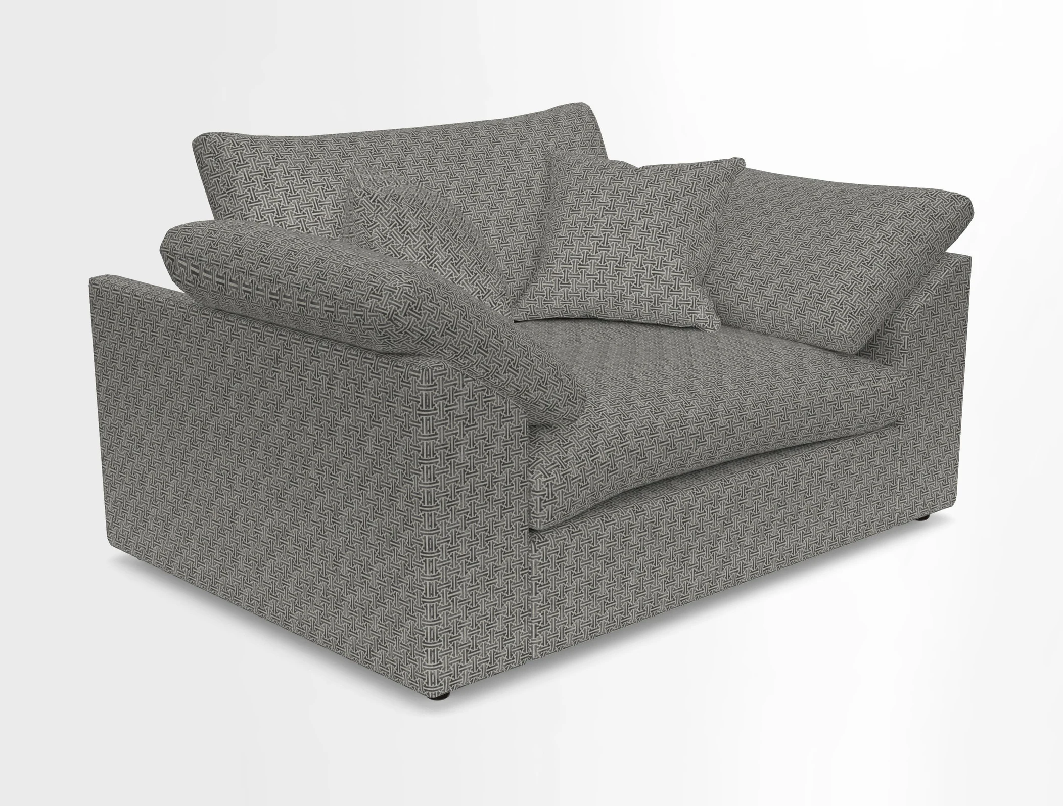 Big Softie Sloped Arm Snuggler in Two Tone Plain Biscuit
