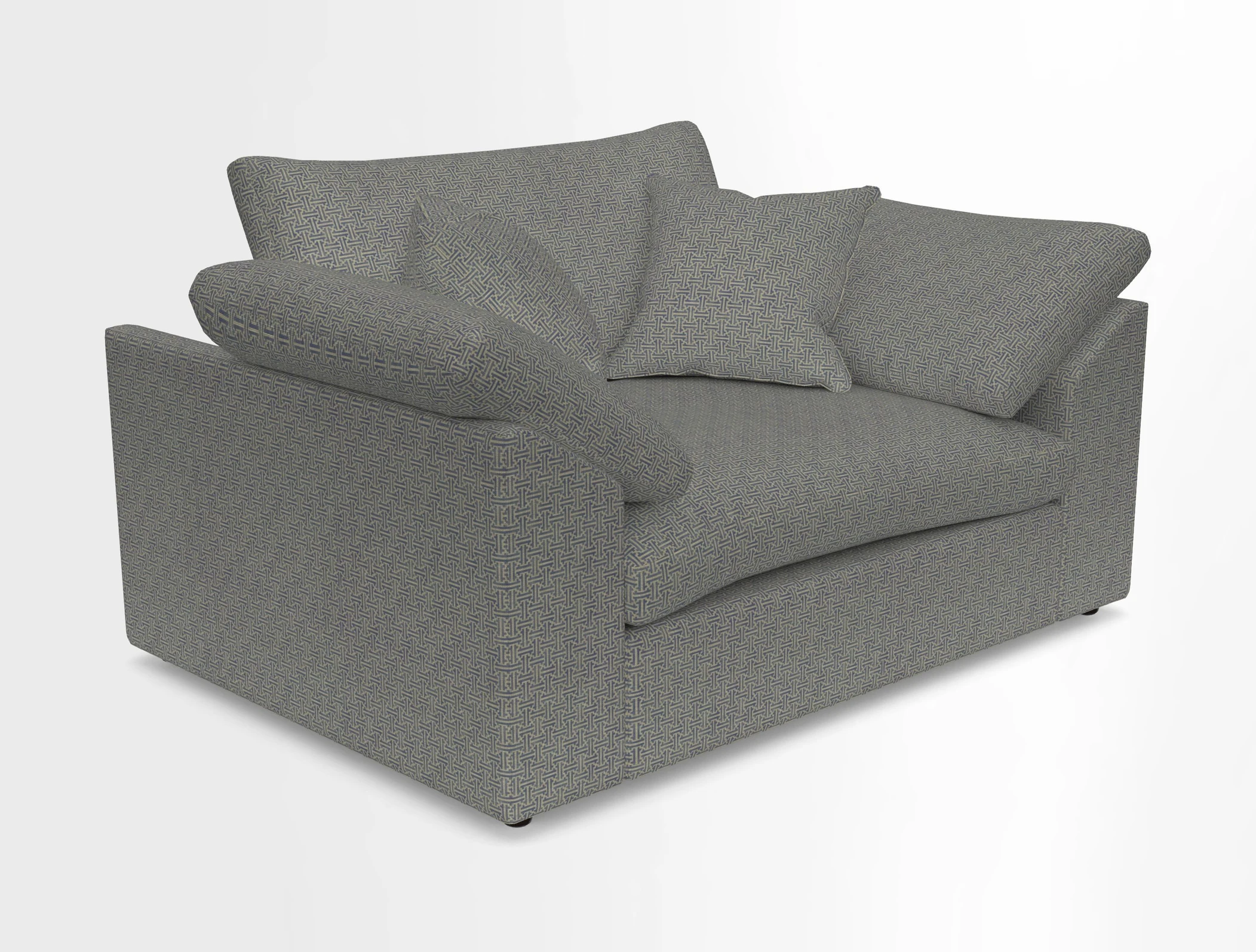 Big Softie Sloped Arm Snuggler in Two Tone Plain Biscuit