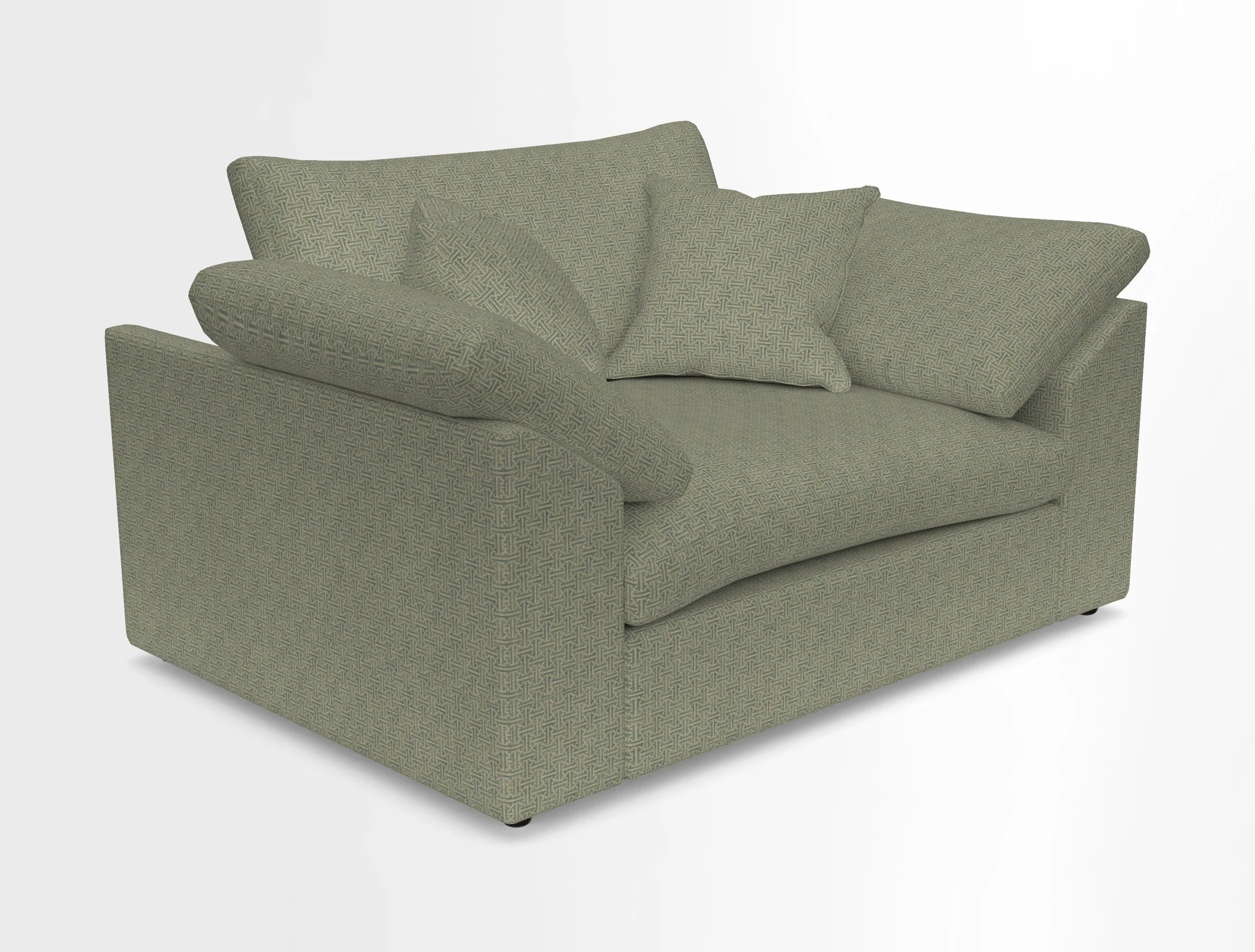 Big Softie Sloped Arm Snuggler in Two Tone Plain Biscuit