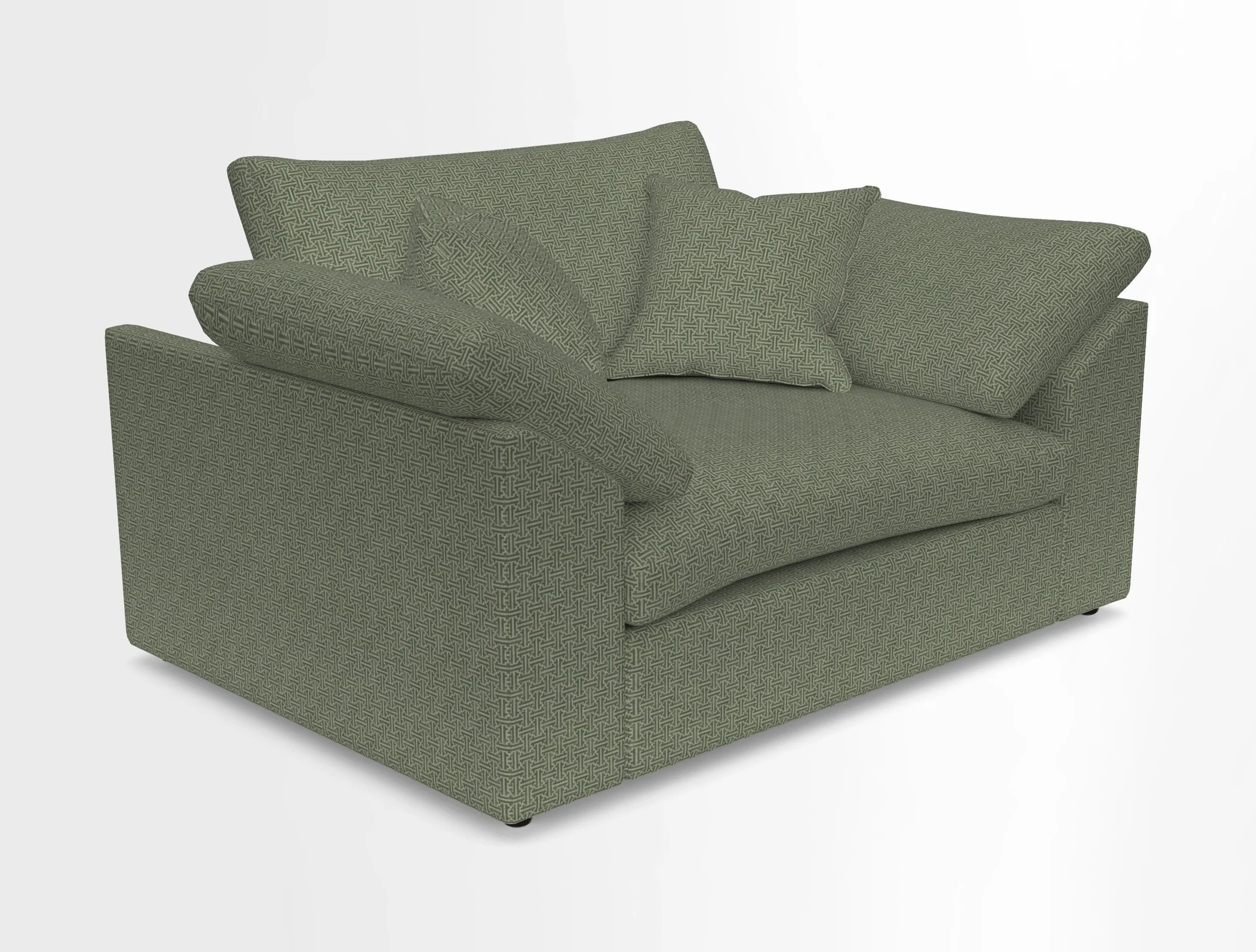 Big Softie Sloped Arm Snuggler in Two Tone Plain Biscuit