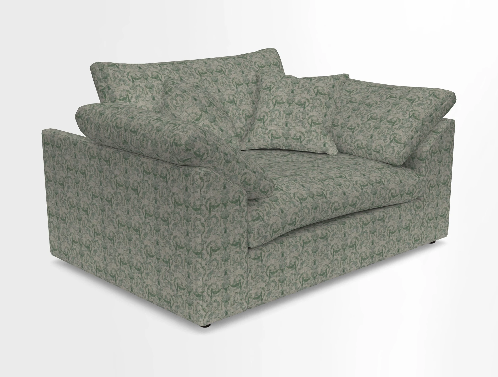 Big Softie Sloped Arm Snuggler in Two Tone Plain Biscuit