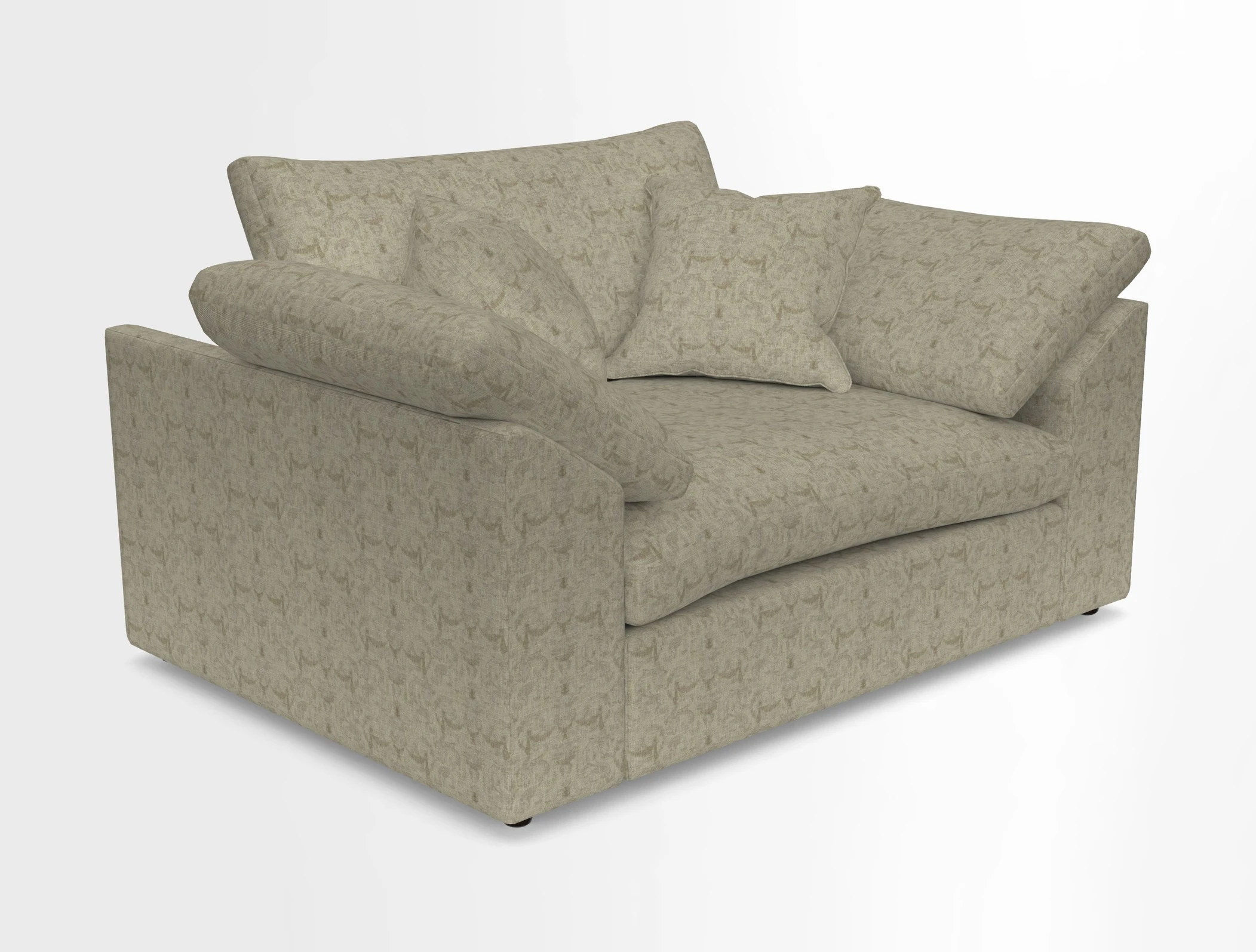 Big Softie Sloped Arm Snuggler in Two Tone Plain Biscuit