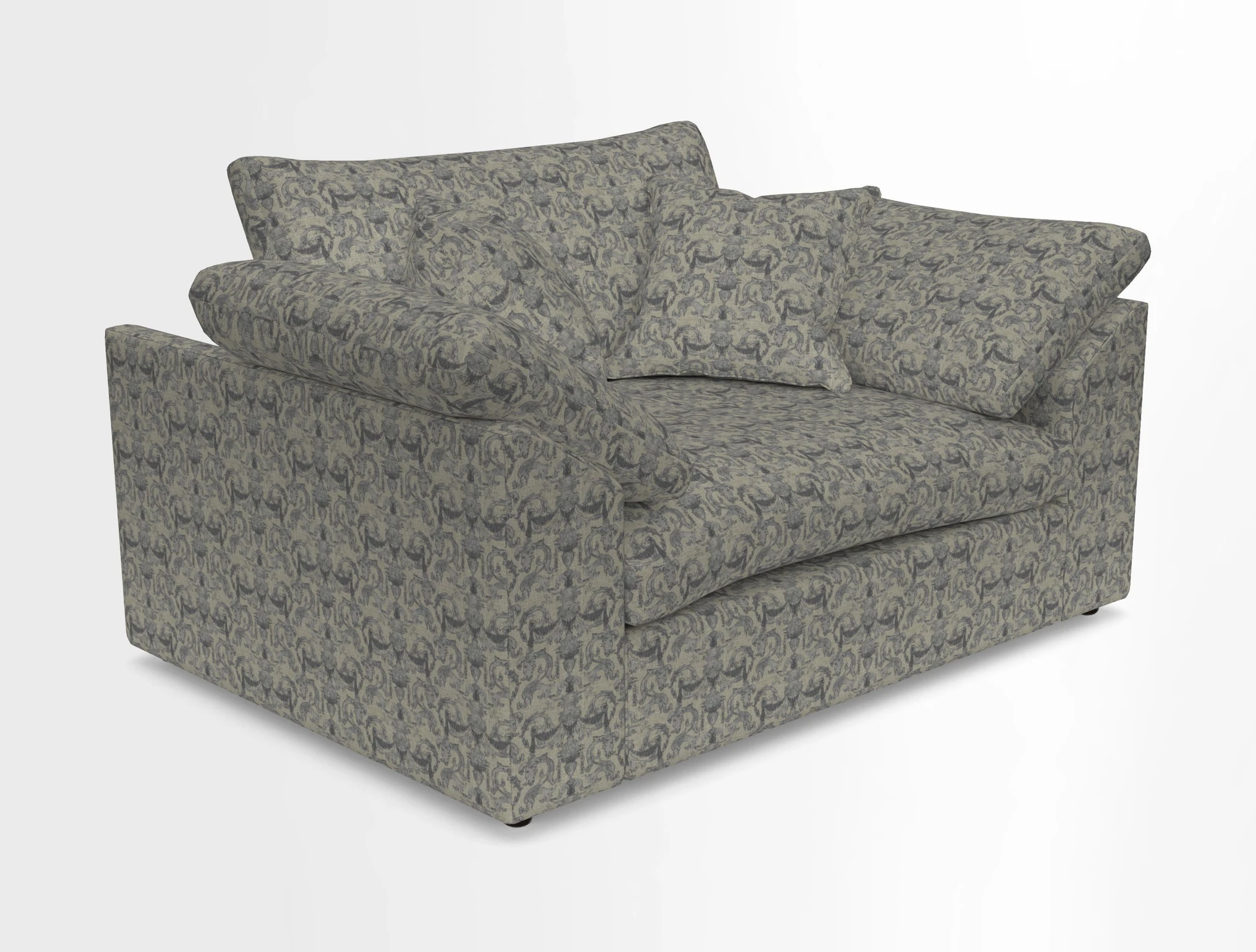Big Softie Sloped Arm Snuggler in Two Tone Plain Biscuit