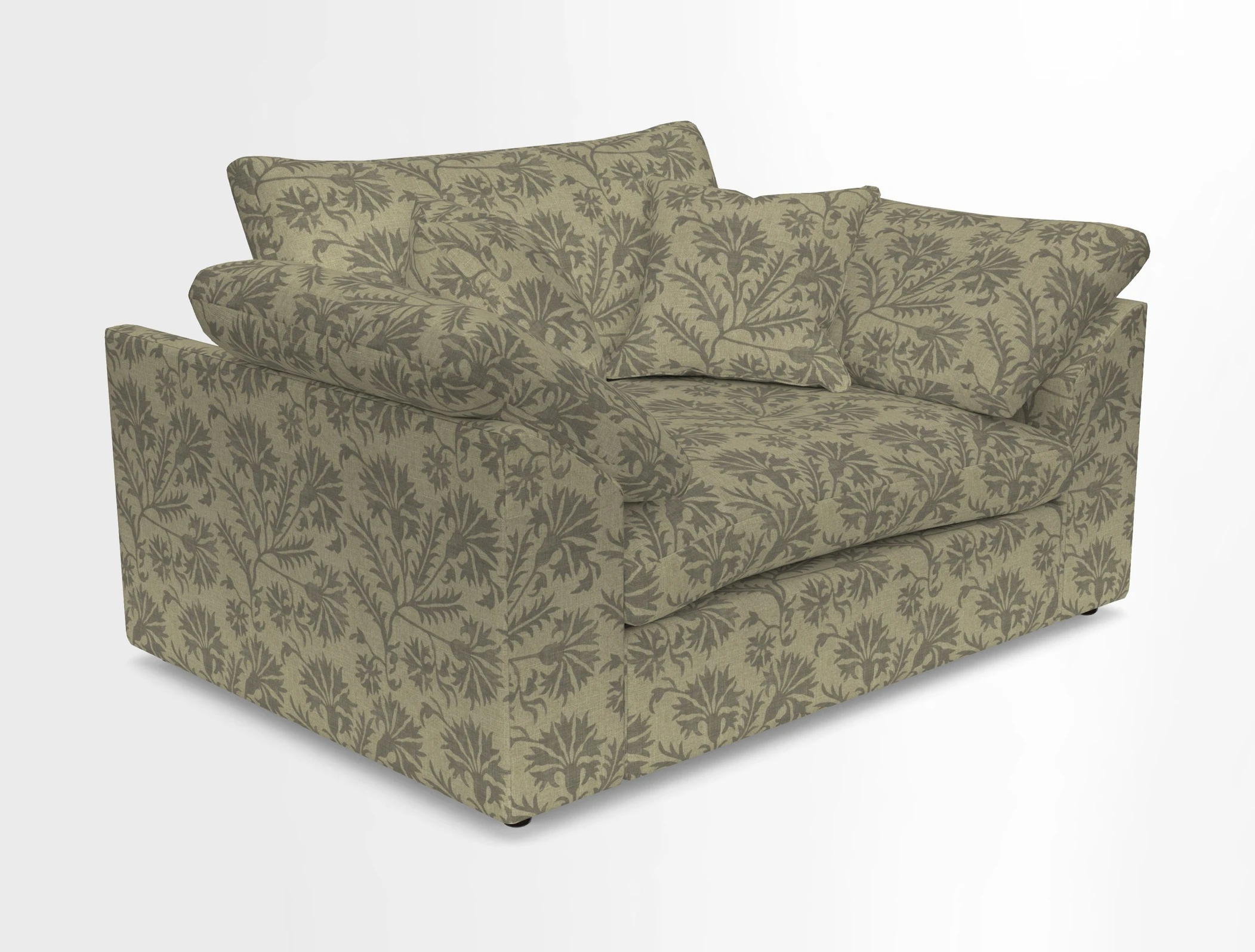 Big Softie Sloped Arm Snuggler in Two Tone Plain Biscuit