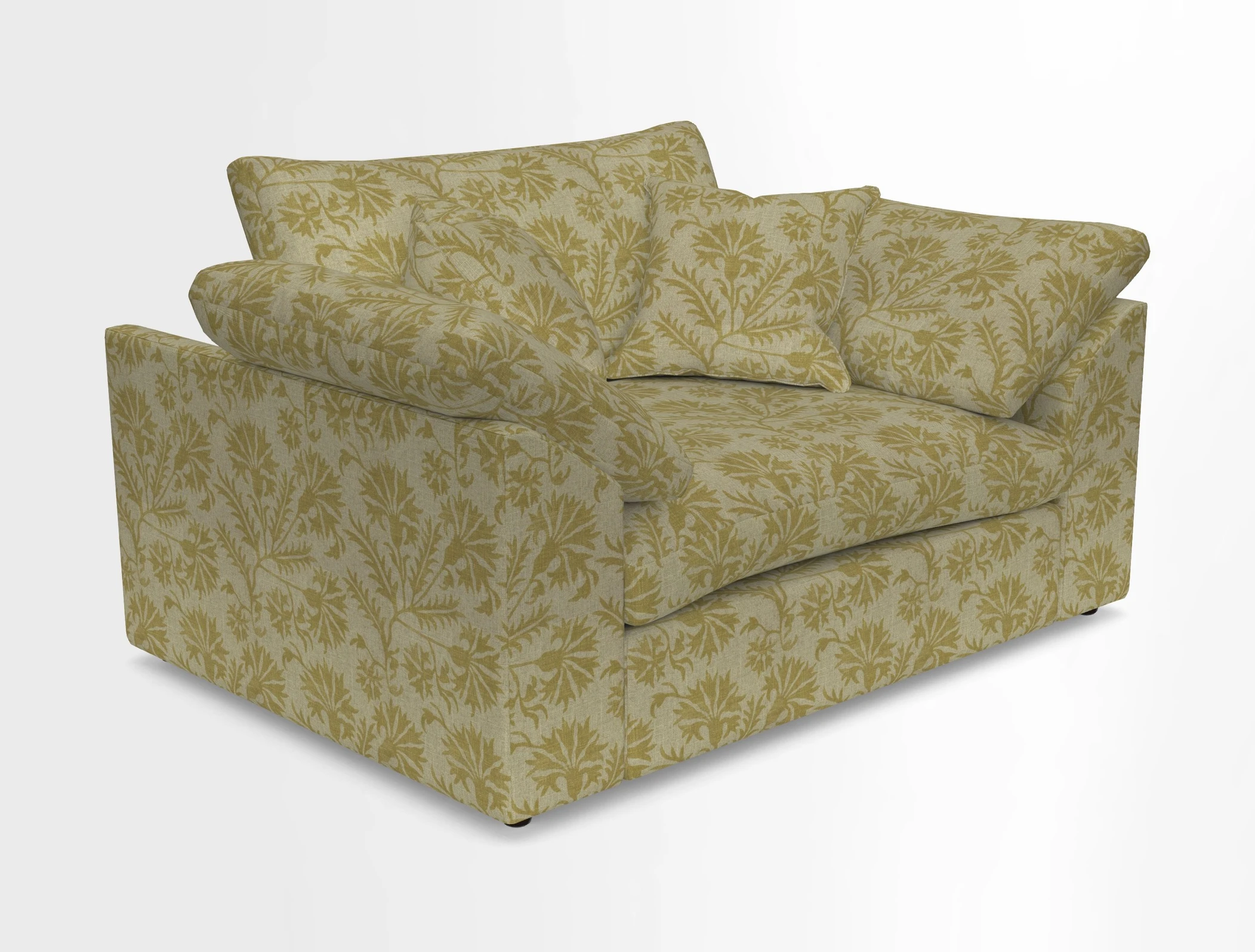 Big Softie Sloped Arm Snuggler in Two Tone Plain Biscuit