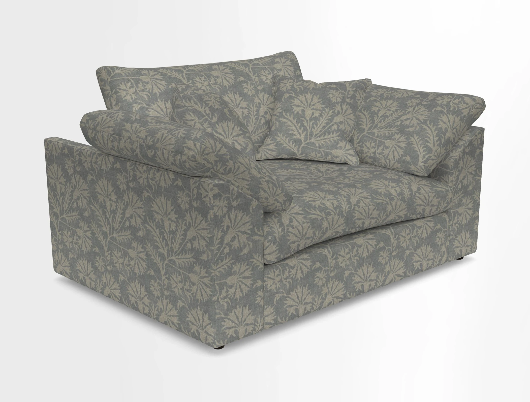 Big Softie Sloped Arm Snuggler in Two Tone Plain Biscuit