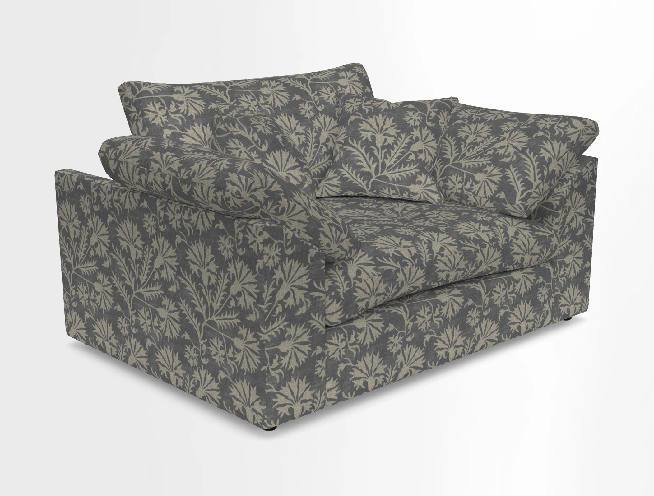 Big Softie Sloped Arm Snuggler in Two Tone Plain Biscuit