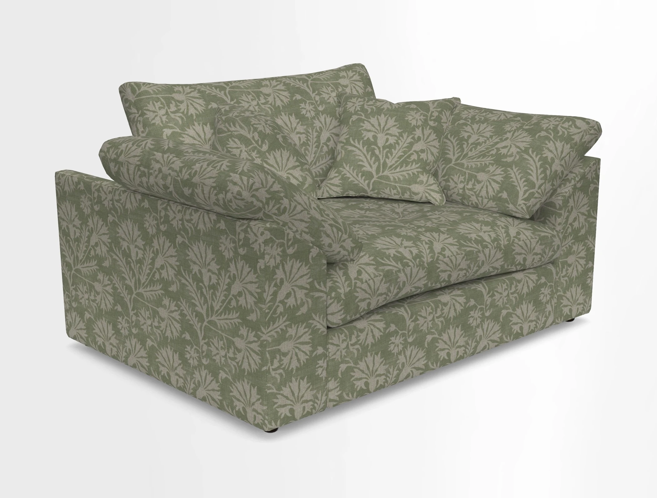Big Softie Sloped Arm Snuggler in Two Tone Plain Biscuit