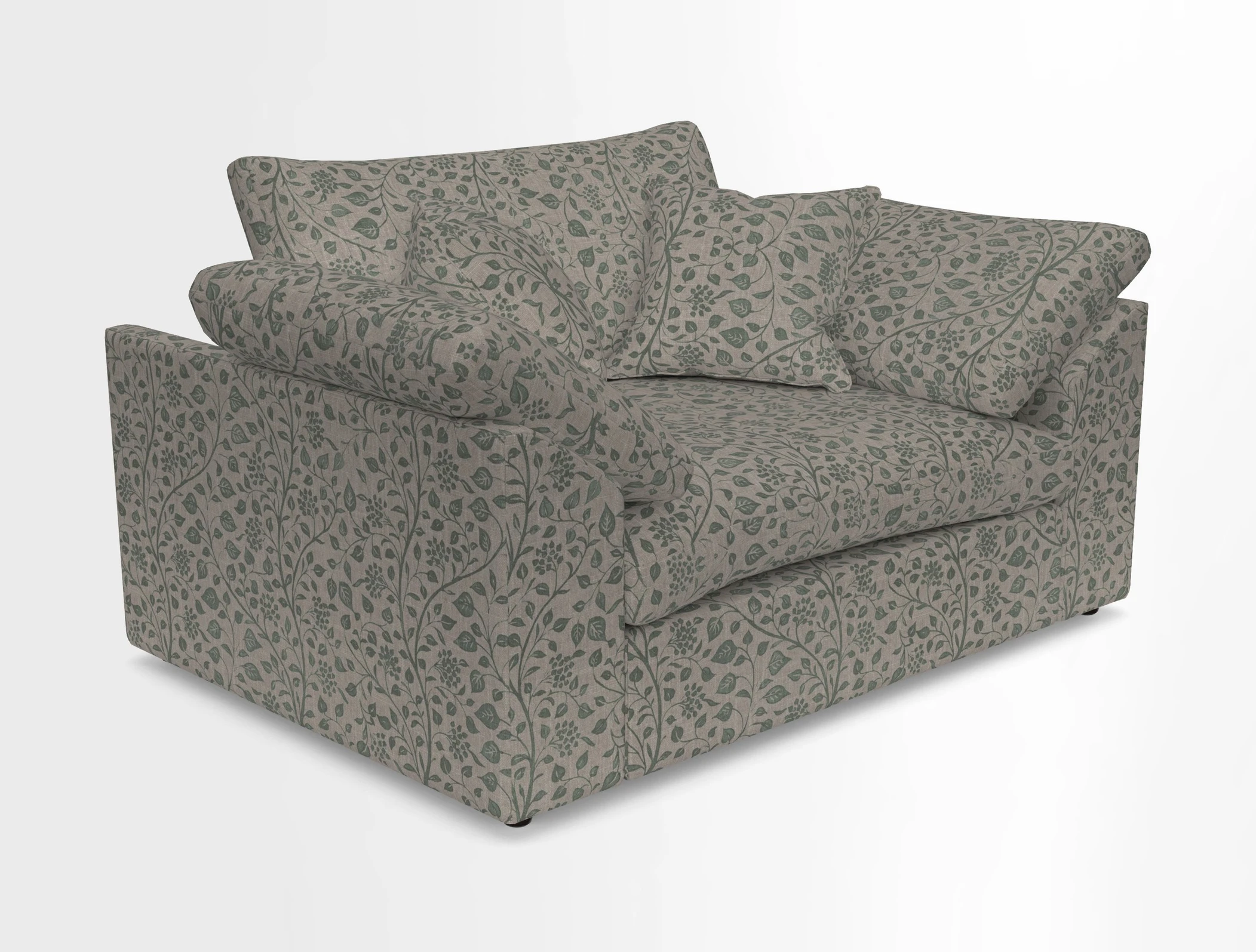 Big Softie Sloped Arm Snuggler in Two Tone Plain Biscuit