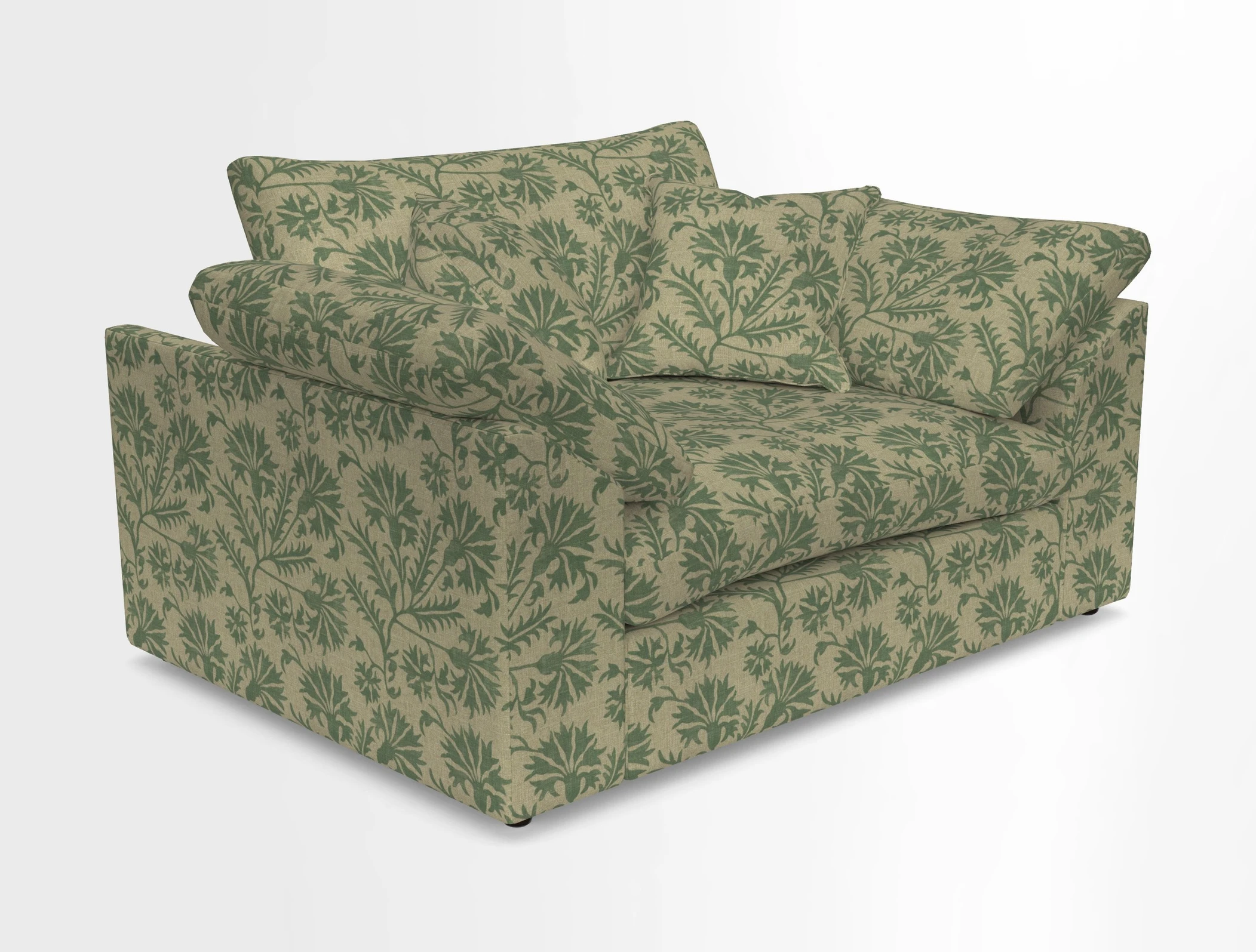 Big Softie Sloped Arm Snuggler in Two Tone Plain Biscuit