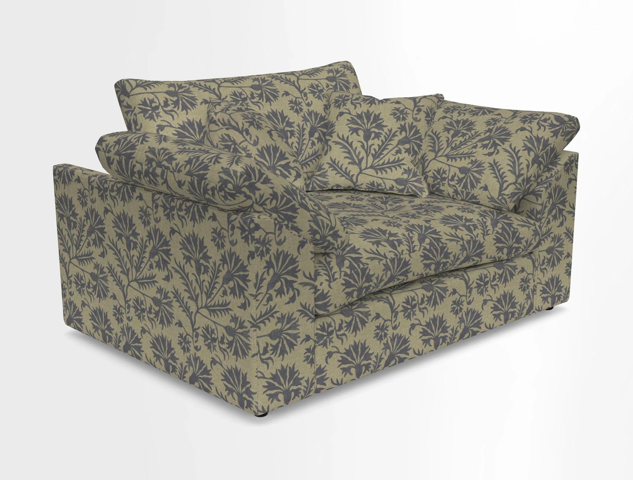 Big Softie Sloped Arm Snuggler in Two Tone Plain Biscuit