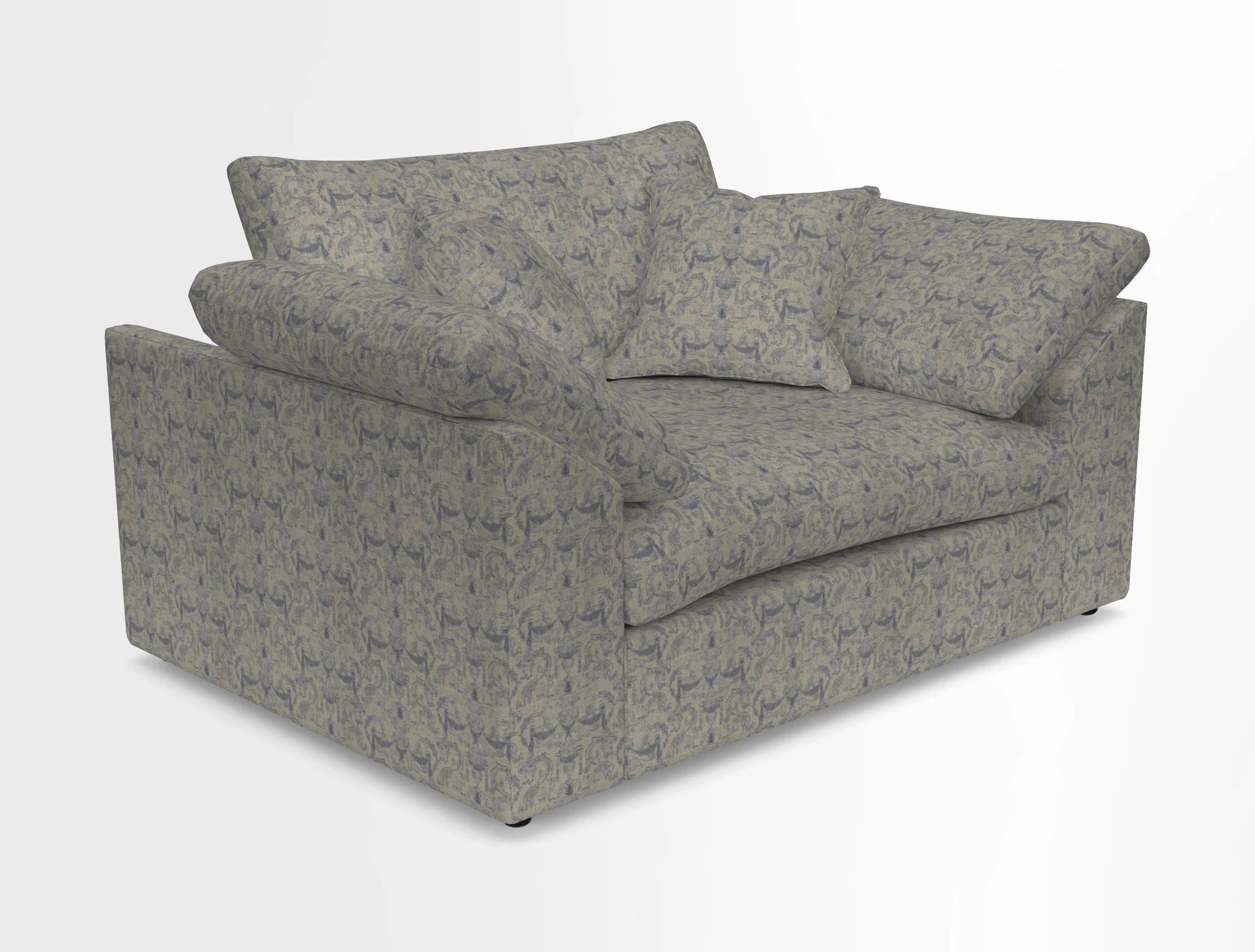 Big Softie Sloped Arm Snuggler in Two Tone Plain Biscuit