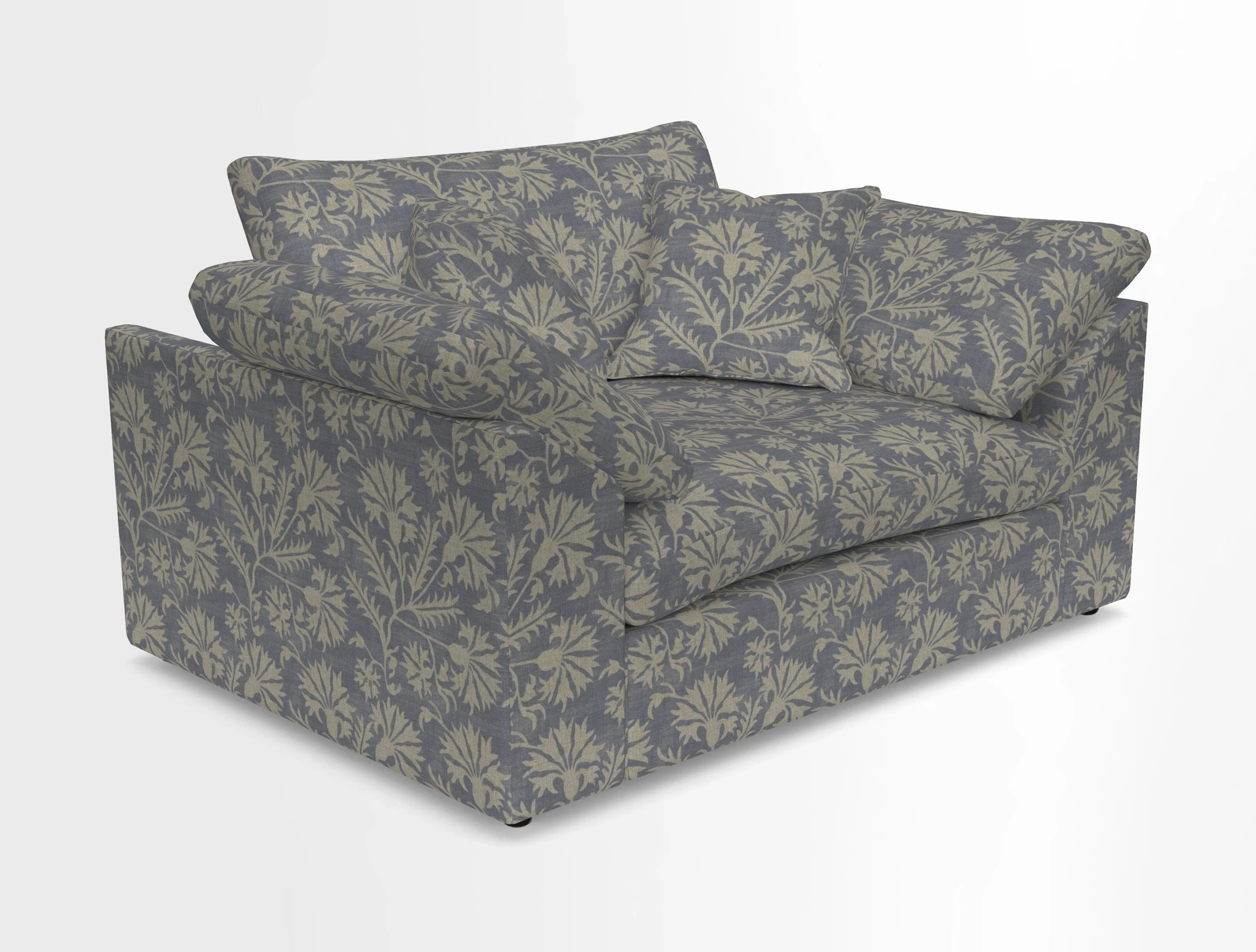Big Softie Sloped Arm Snuggler in Two Tone Plain Biscuit