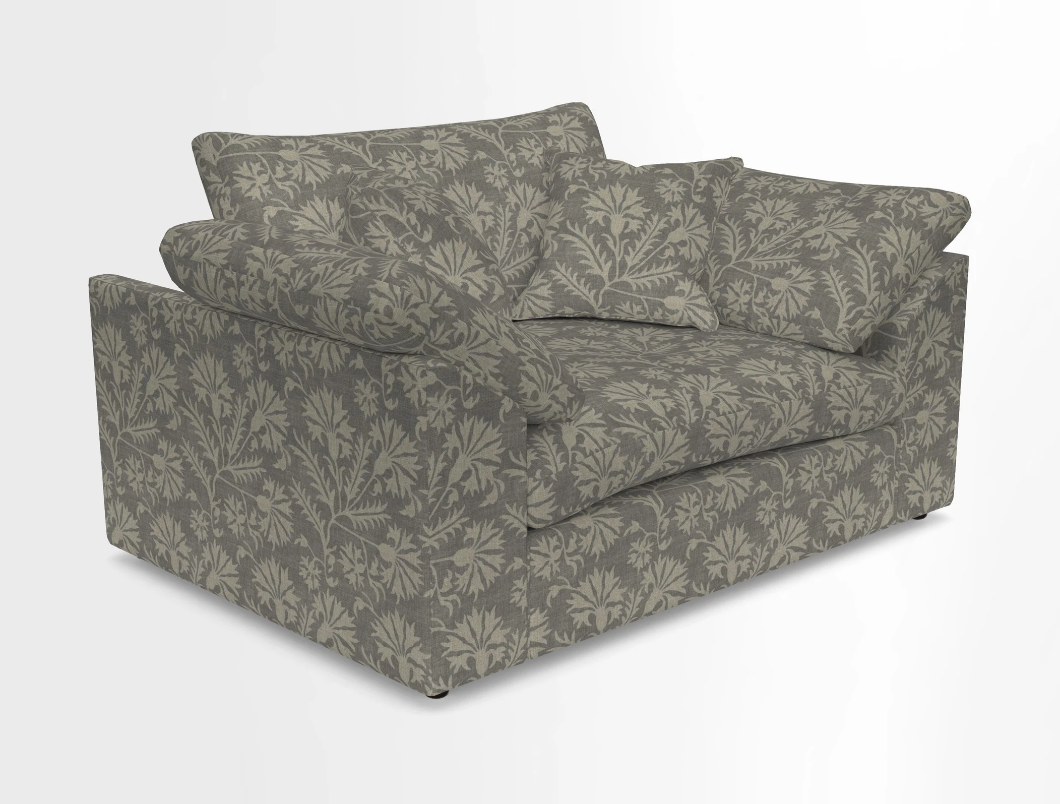 Big Softie Sloped Arm Snuggler in Two Tone Plain Biscuit