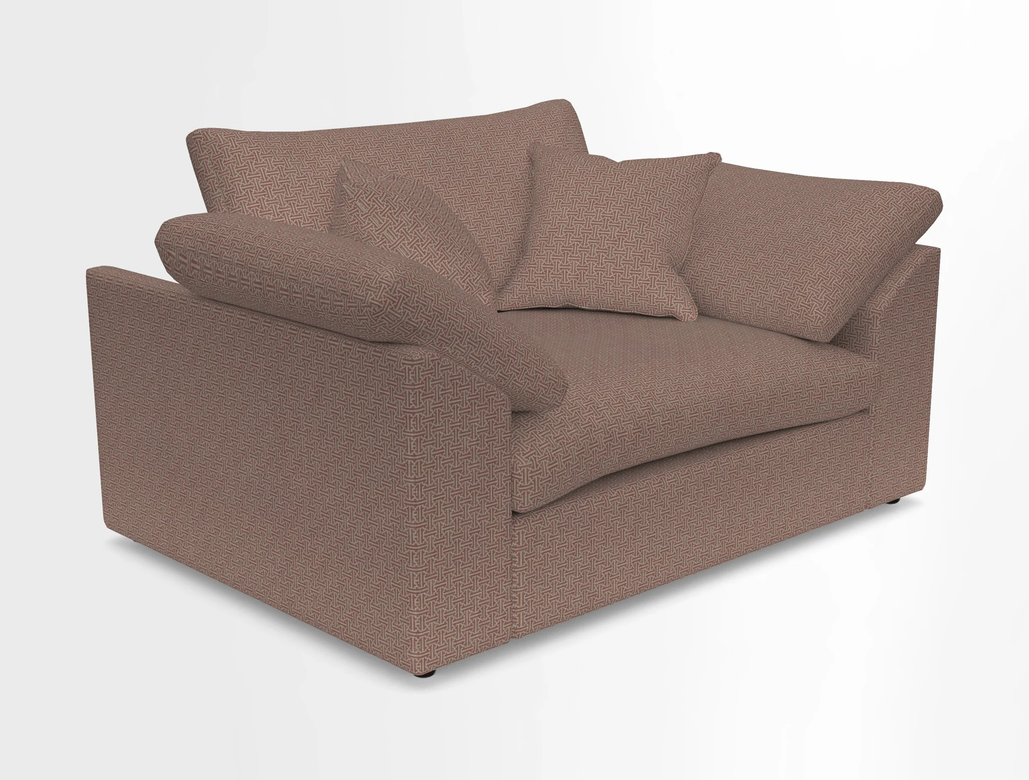 Big Softie Sloped Arm Snuggler in Two Tone Plain Biscuit