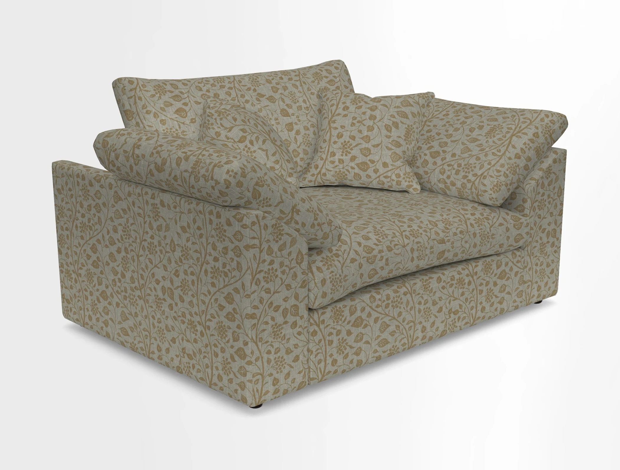 Big Softie Sloped Arm Snuggler in Two Tone Plain Biscuit