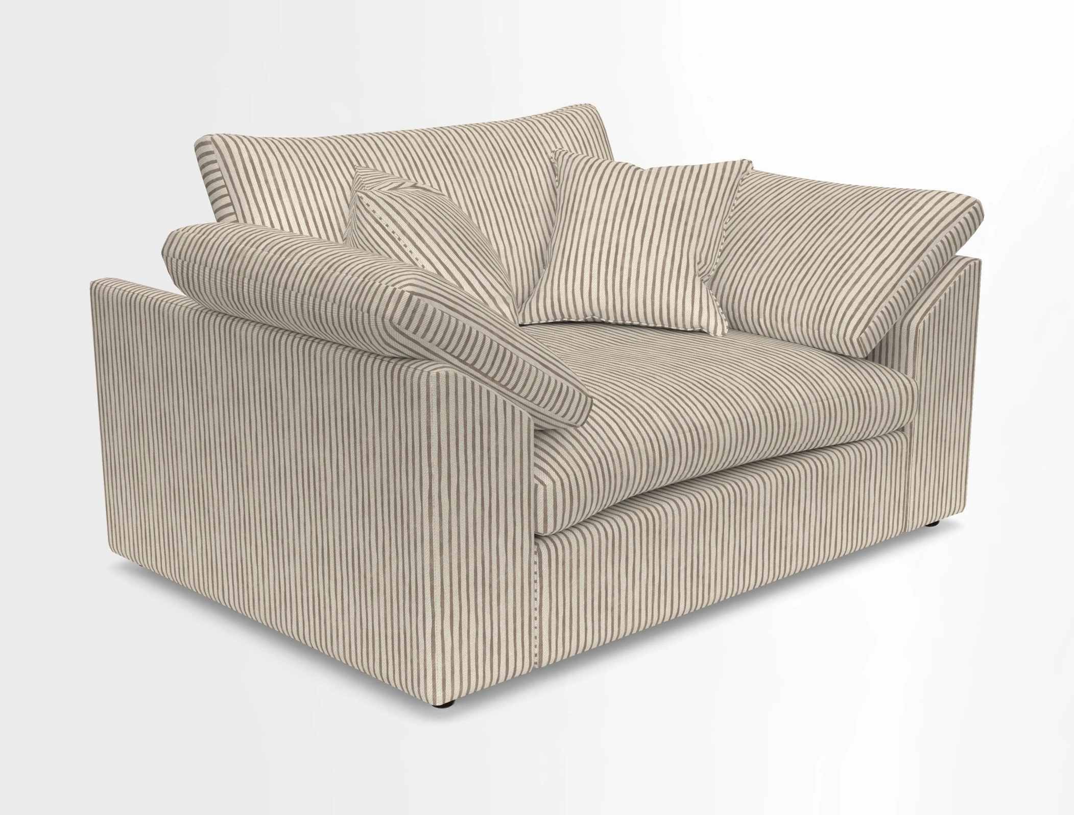 Big Softie Sloped Arm Snuggler in Two Tone Plain Biscuit