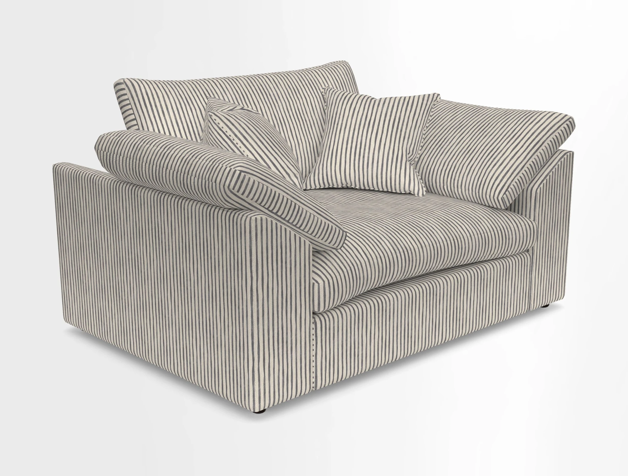 Big Softie Sloped Arm Snuggler in Two Tone Plain Biscuit