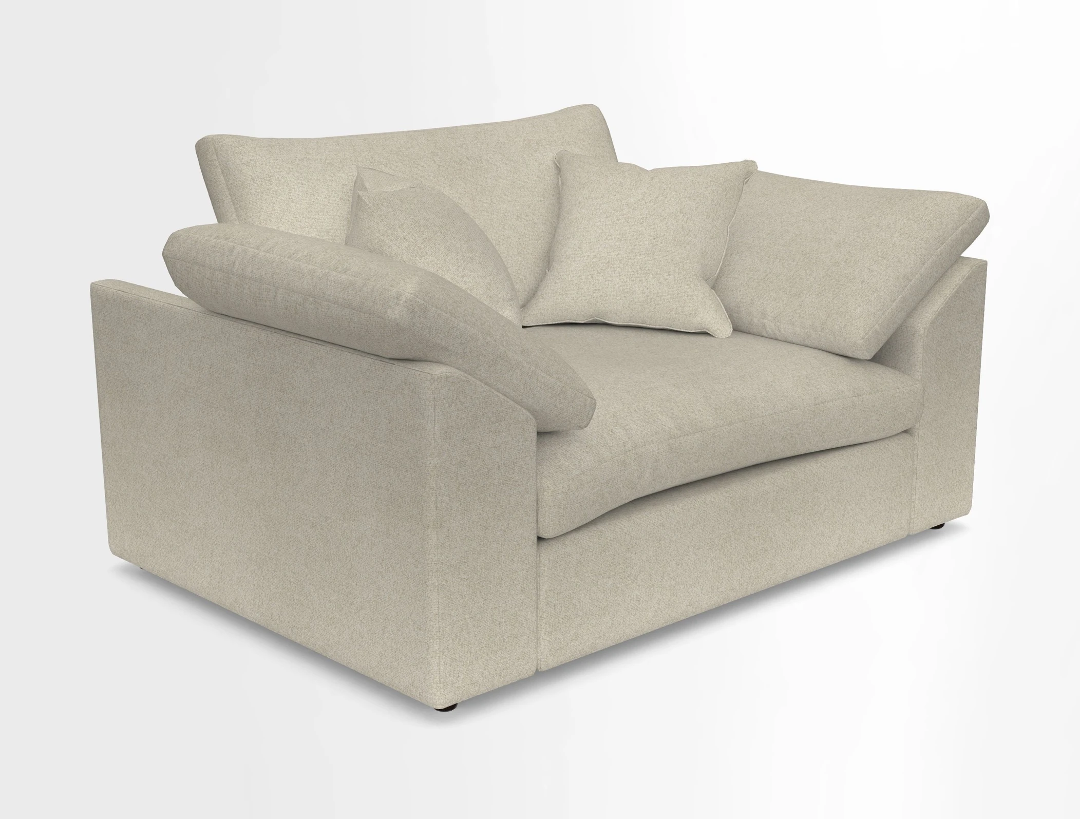 Big Softie Sloped Arm Snuggler in Two Tone Plain Biscuit