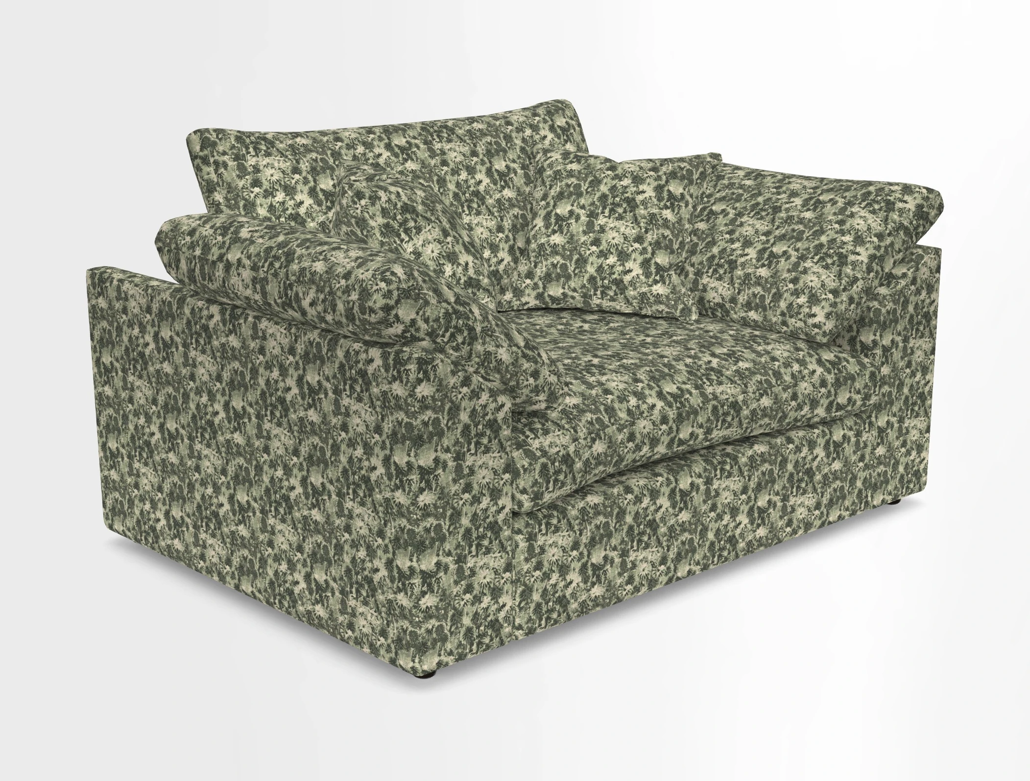 Big Softie Sloped Arm Snuggler in Two Tone Plain Biscuit
