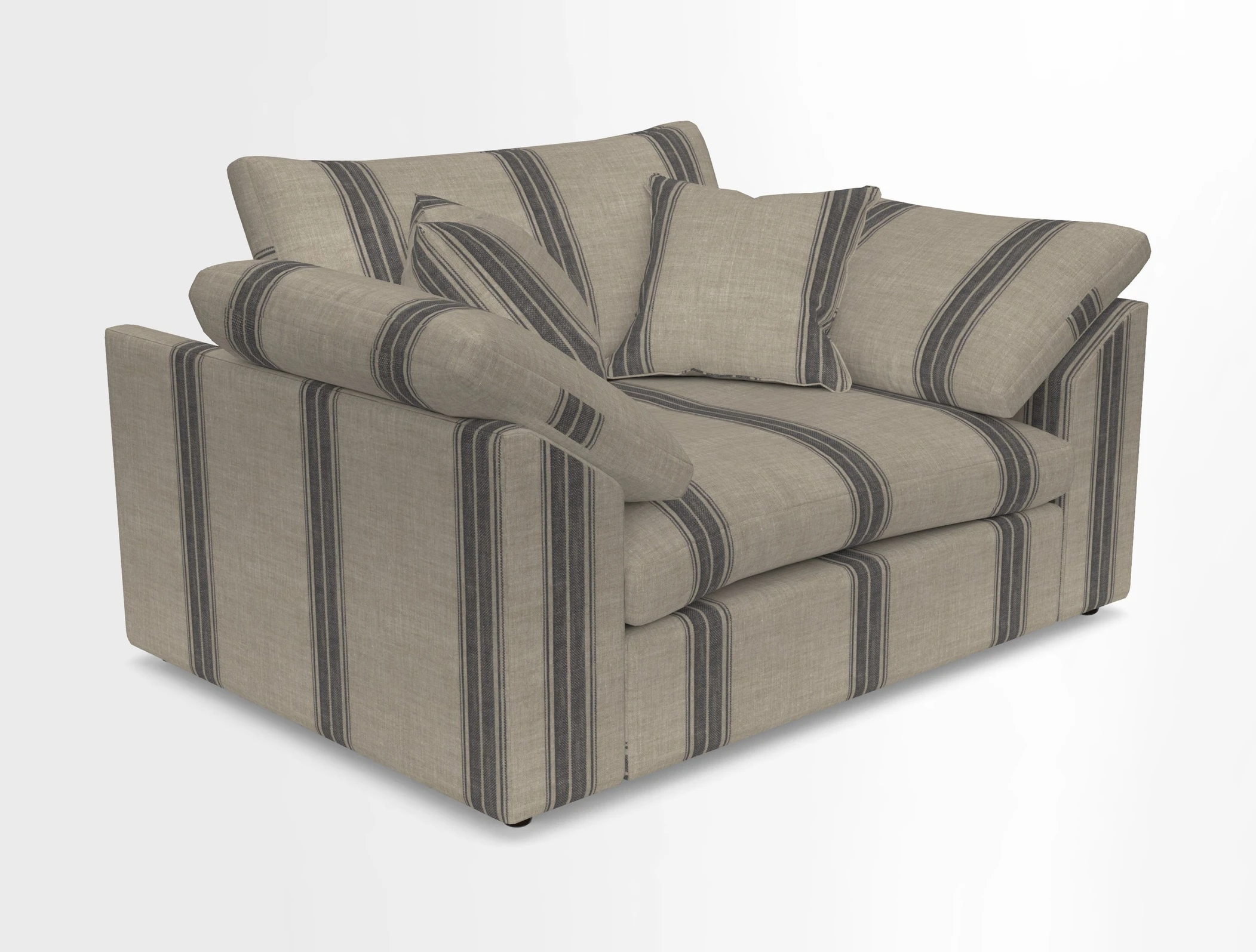 Big Softie Sloped Arm Snuggler in Two Tone Plain Biscuit