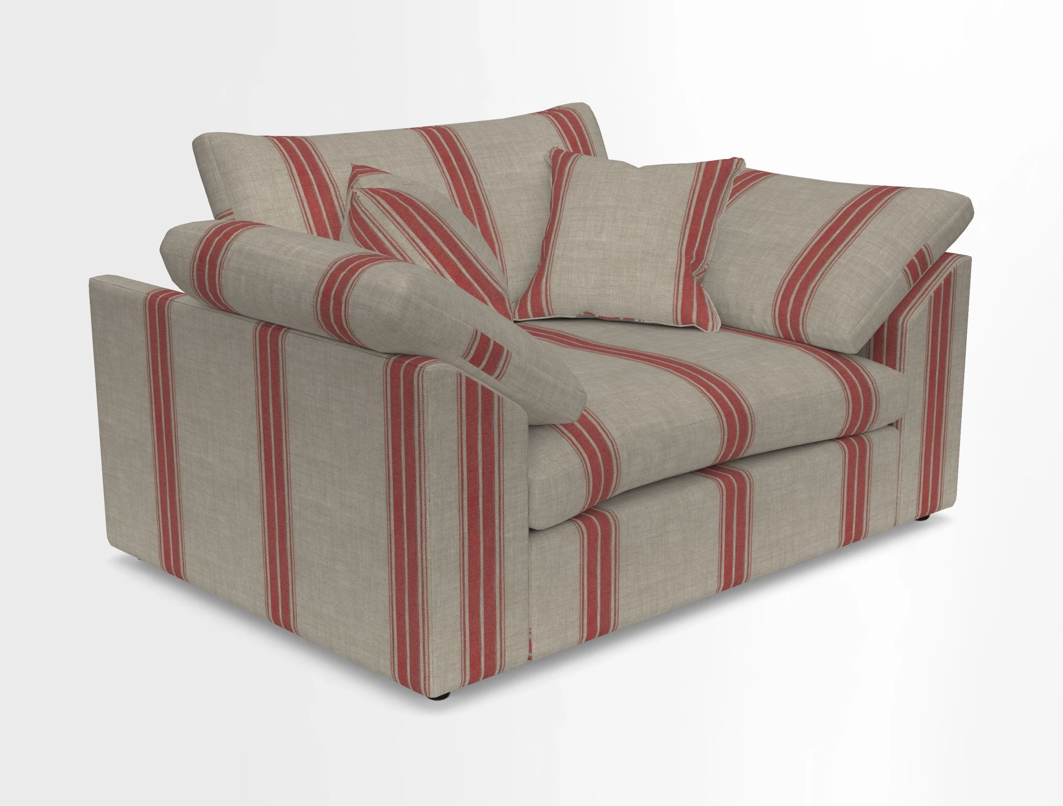 Big Softie Sloped Arm Snuggler in Two Tone Plain Biscuit