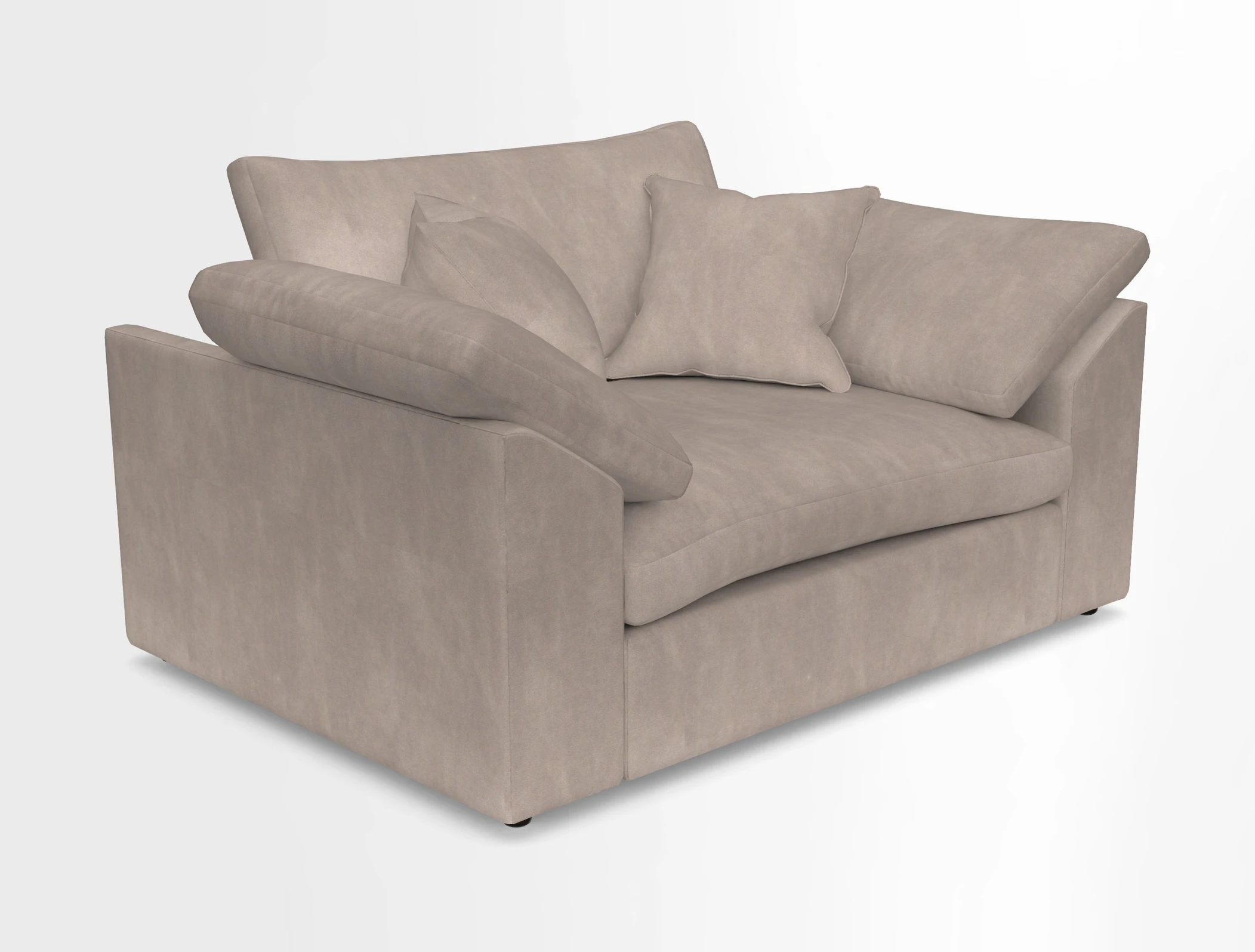 Big Softie Sloped Arm Snuggler in Two Tone Plain Biscuit