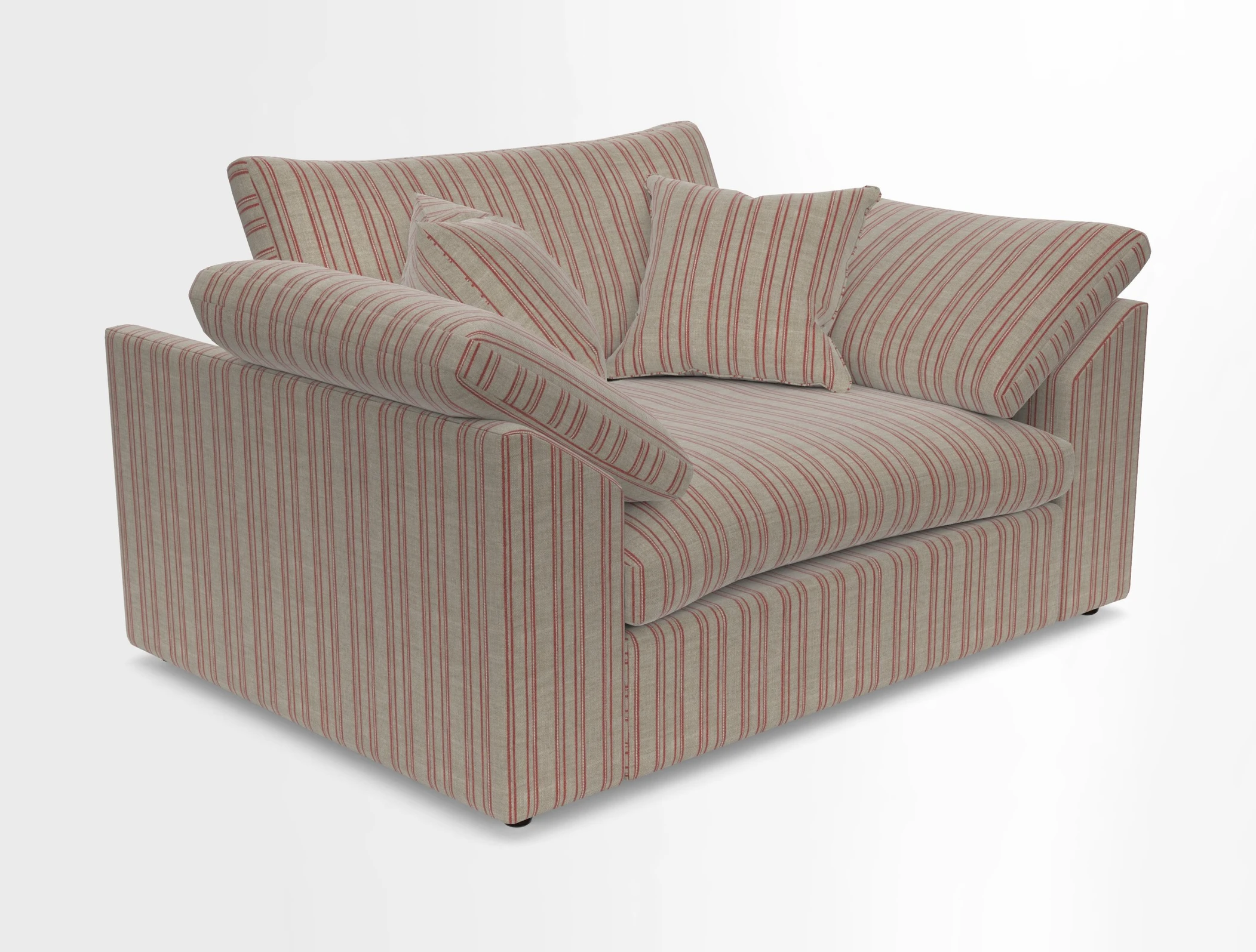 Big Softie Sloped Arm Snuggler in Two Tone Plain Biscuit