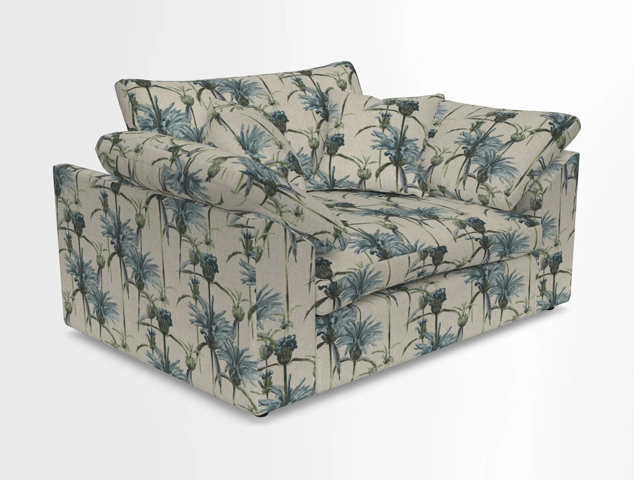 Big Softie Sloped Arm Snuggler in Two Tone Plain Biscuit