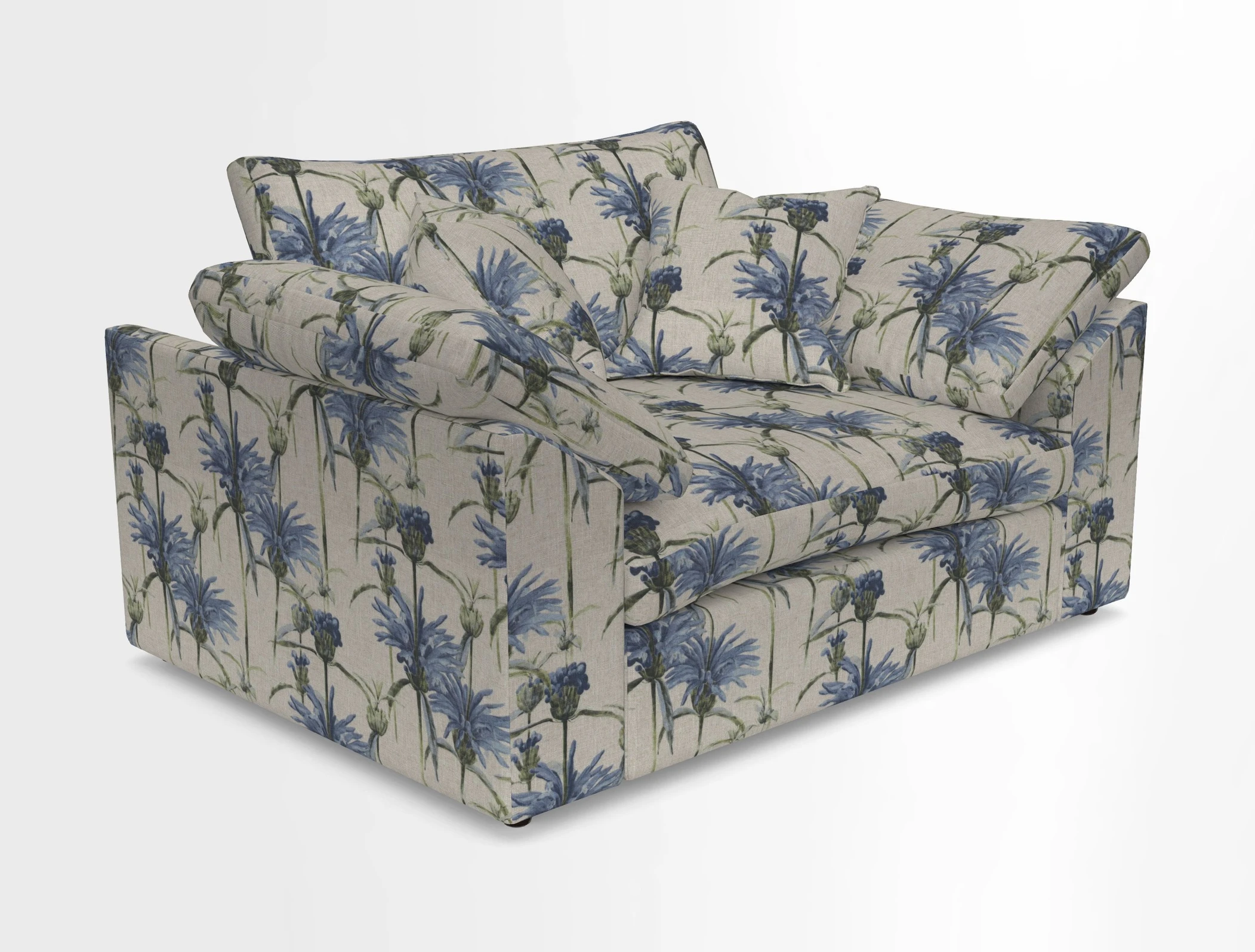 Big Softie Sloped Arm Snuggler in Two Tone Plain Biscuit