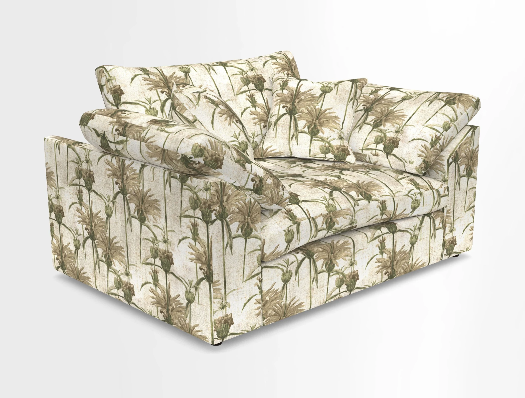 Big Softie Sloped Arm Snuggler in Two Tone Plain Biscuit