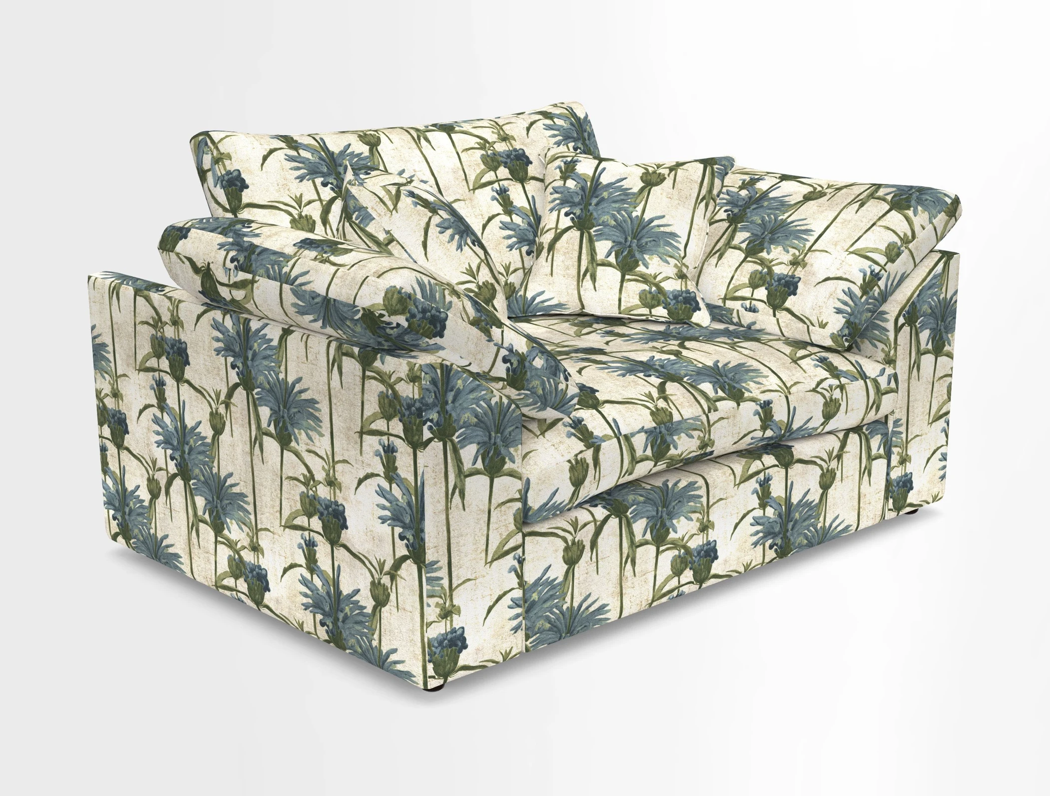 Big Softie Sloped Arm Snuggler in Two Tone Plain Biscuit