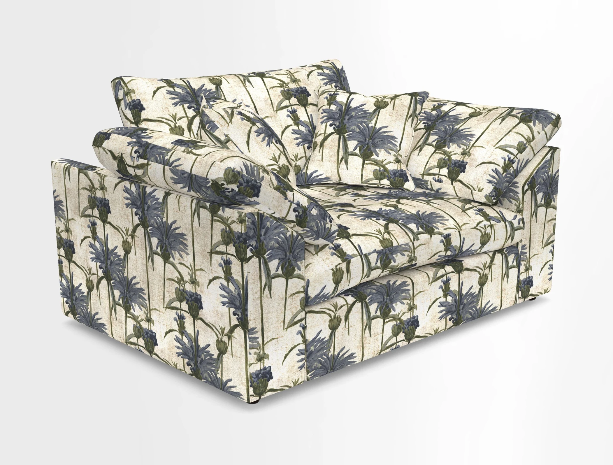 Big Softie Sloped Arm Snuggler in Two Tone Plain Biscuit