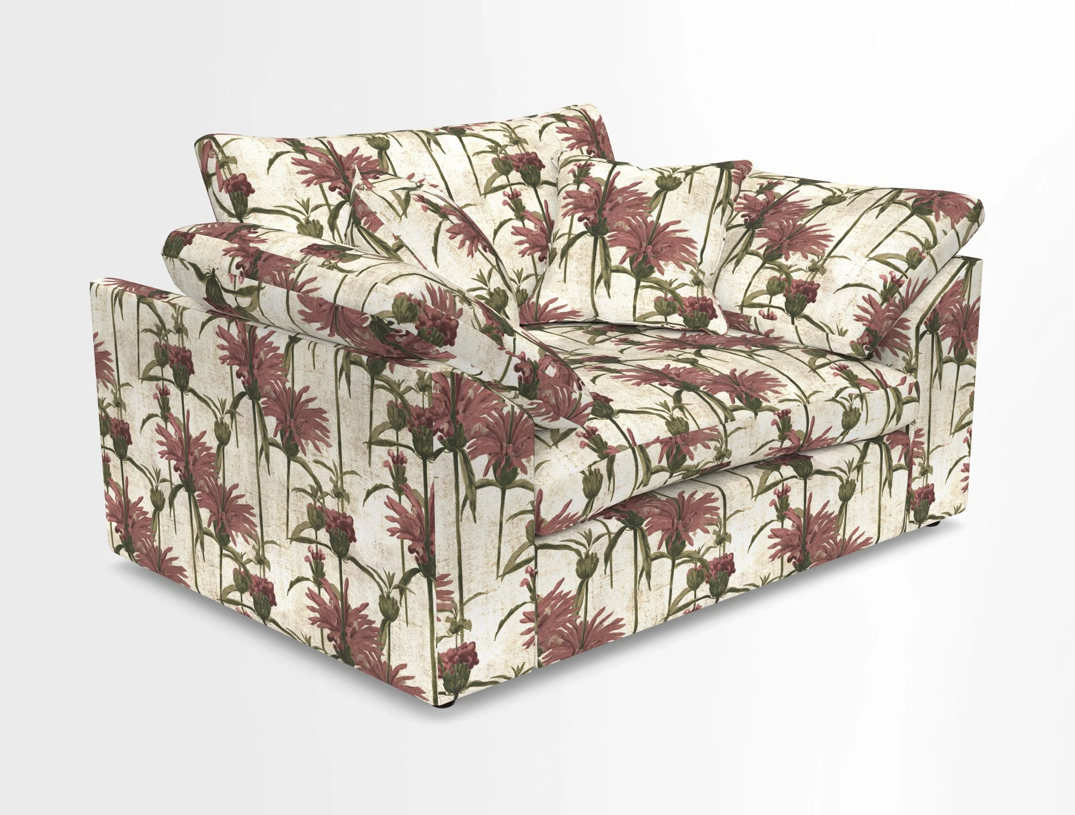 Big Softie Sloped Arm Snuggler in Two Tone Plain Biscuit