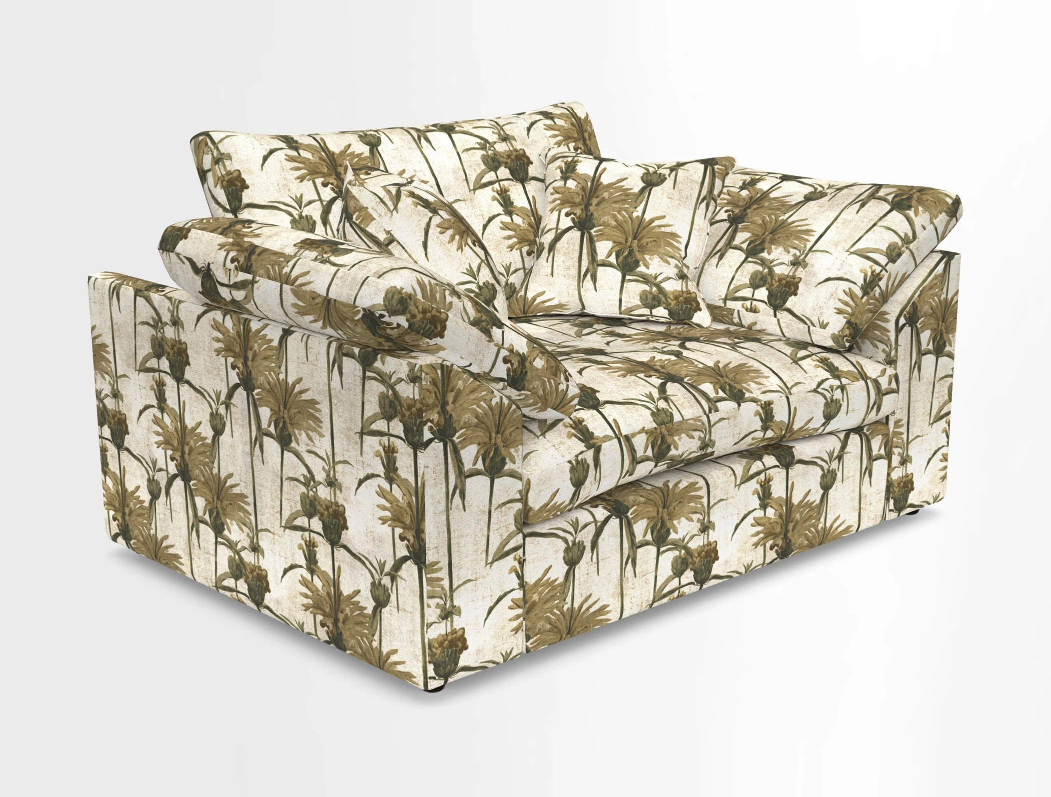 Big Softie Sloped Arm Snuggler in Two Tone Plain Biscuit