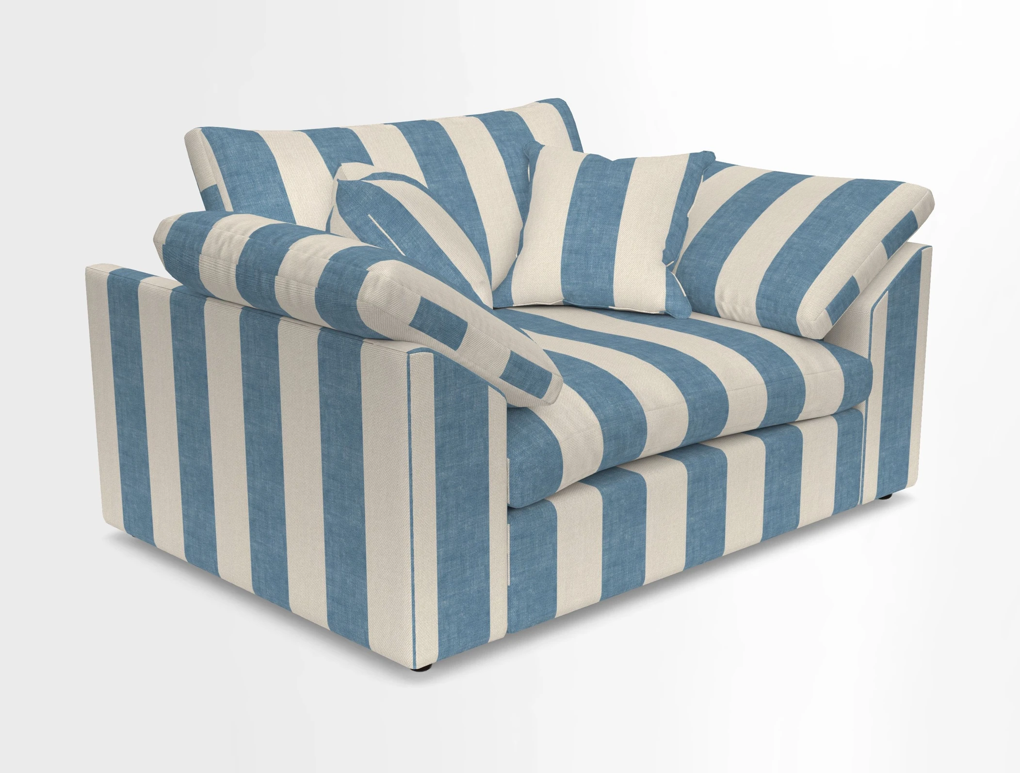 Big Softie Sloped Arm Snuggler in Two Tone Plain Biscuit