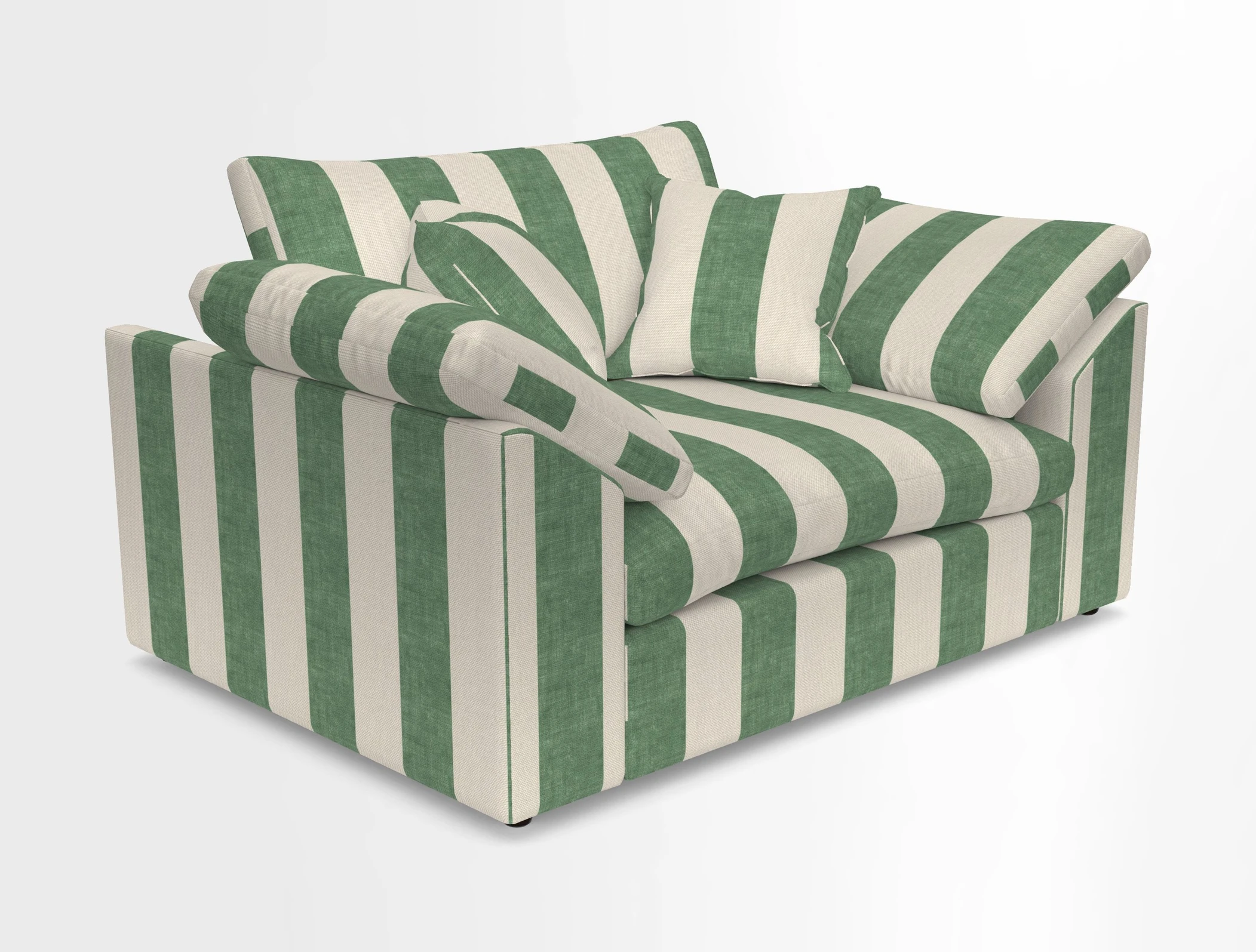 Big Softie Sloped Arm Snuggler in Two Tone Plain Biscuit