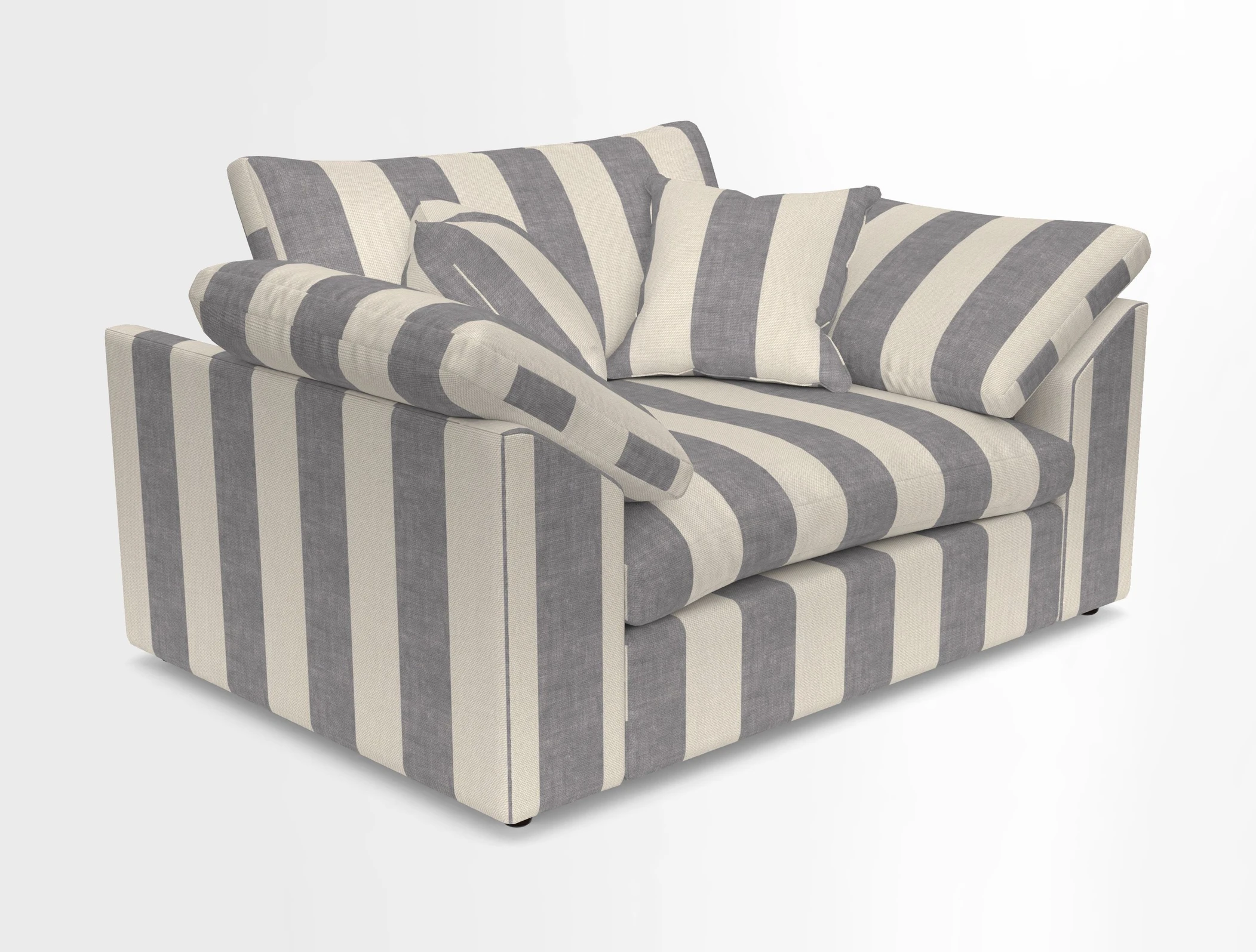 Big Softie Sloped Arm Snuggler in Two Tone Plain Biscuit