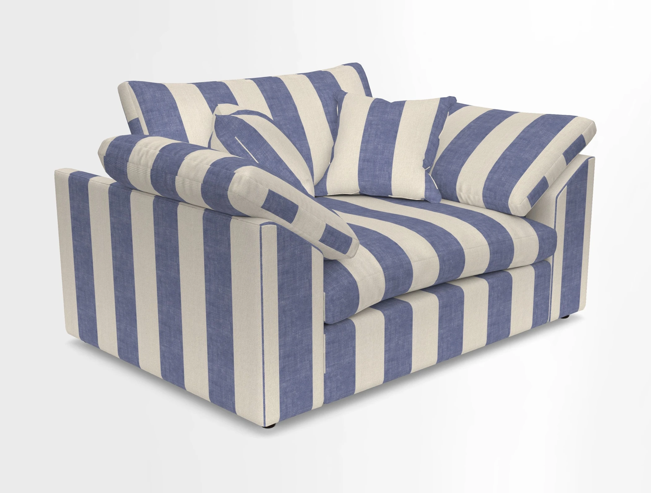 Big Softie Sloped Arm Snuggler in Two Tone Plain Biscuit