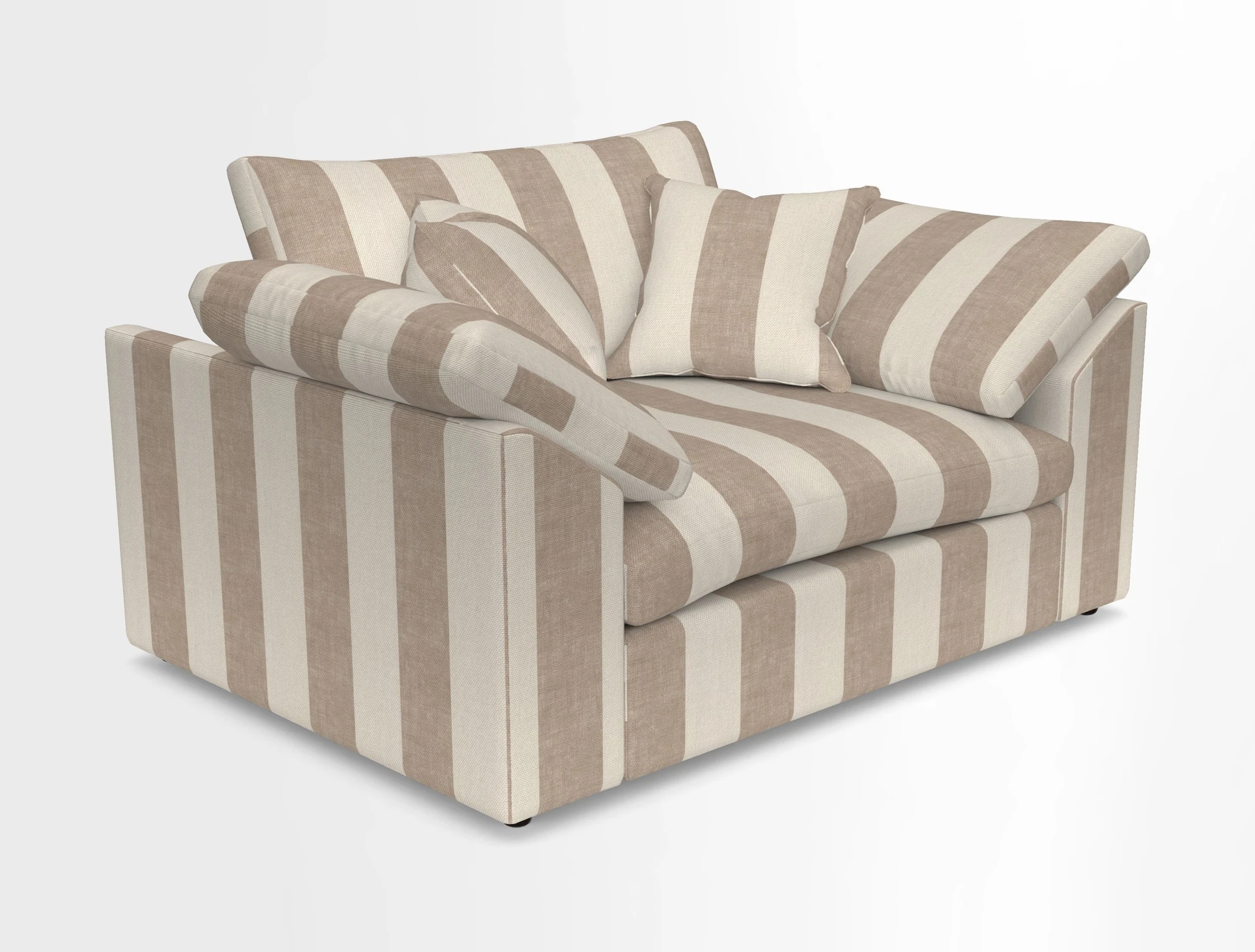 Big Softie Sloped Arm Snuggler in Two Tone Plain Biscuit