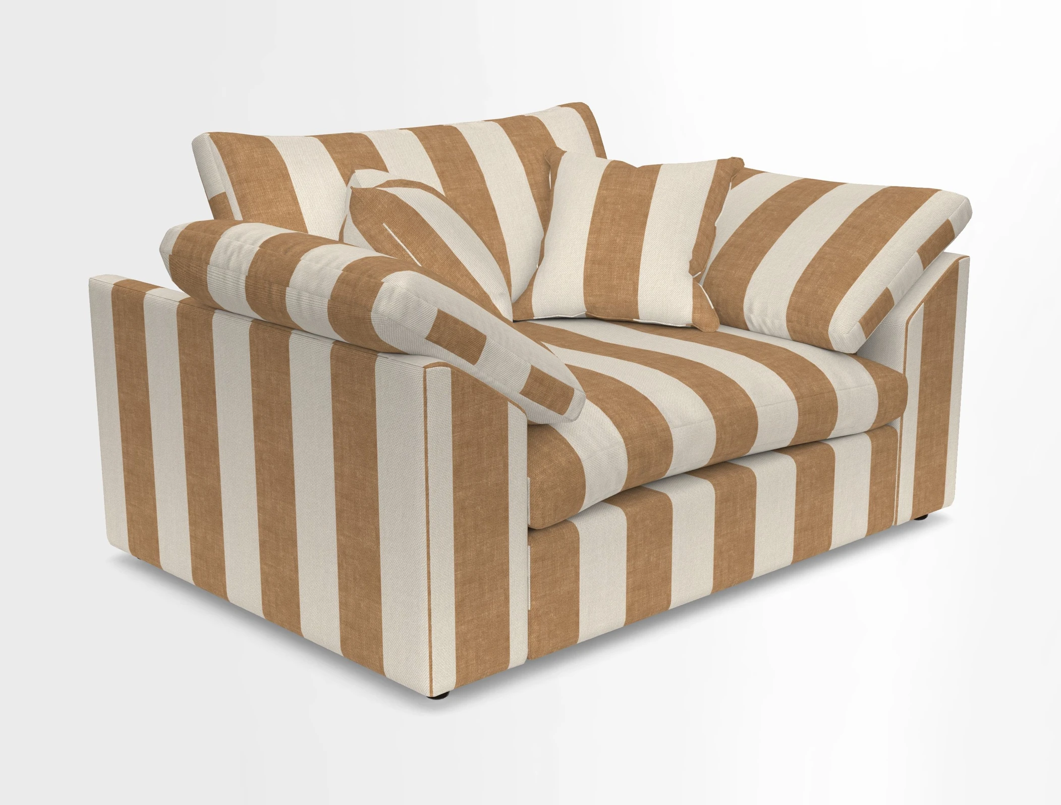 Big Softie Sloped Arm Snuggler in Two Tone Plain Biscuit