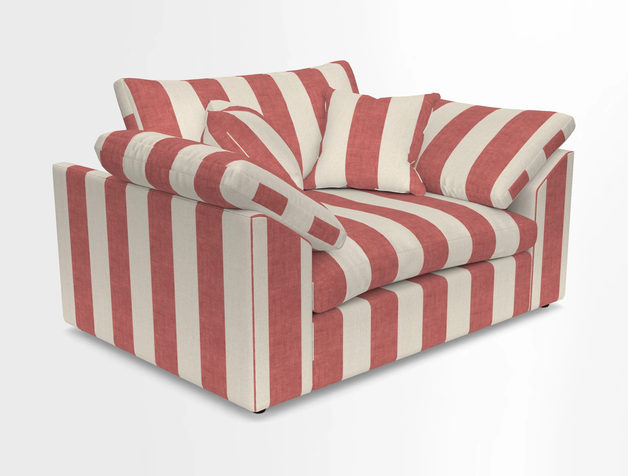 Big Softie Sloped Arm Snuggler in Two Tone Plain Biscuit