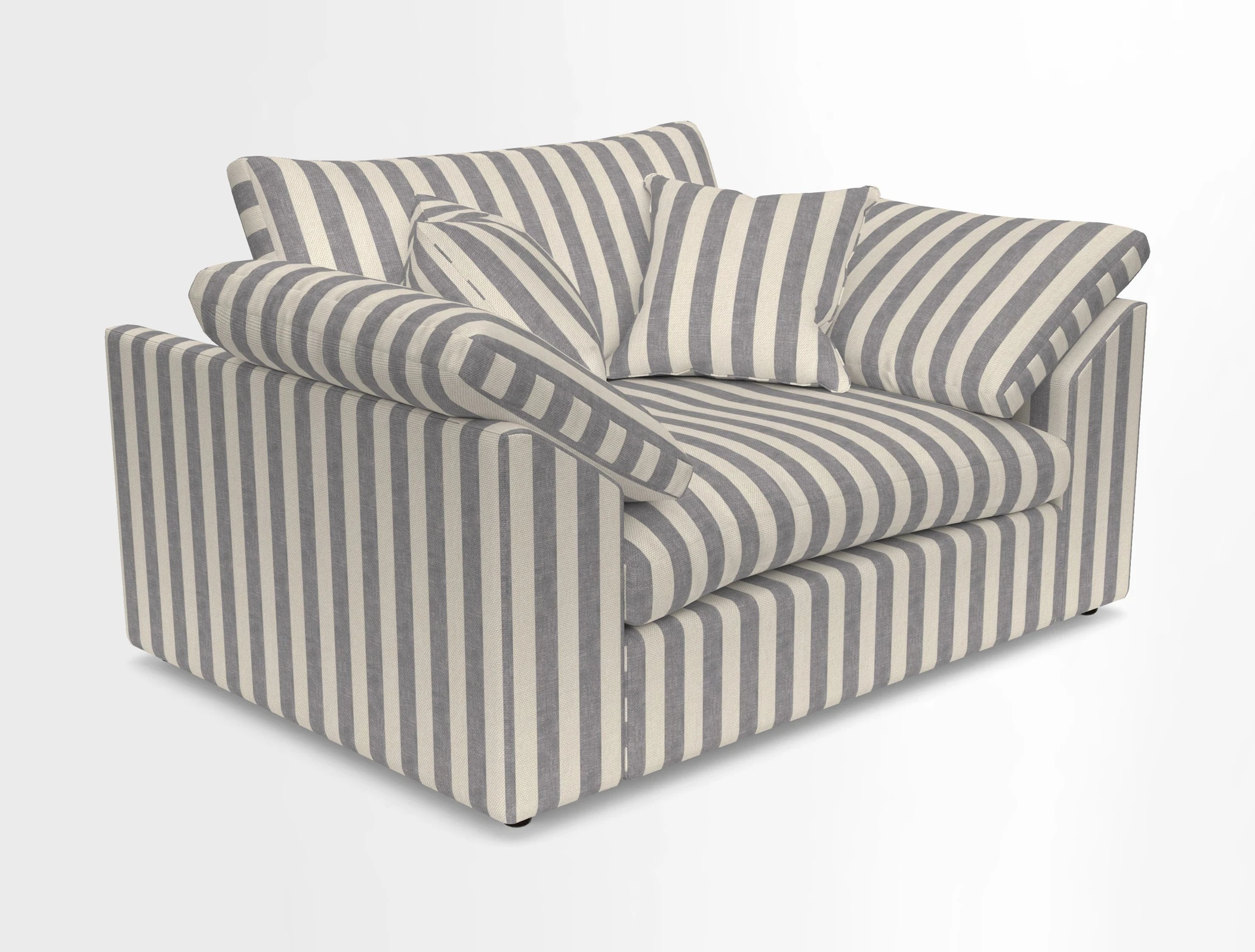 Big Softie Sloped Arm Snuggler in Two Tone Plain Biscuit