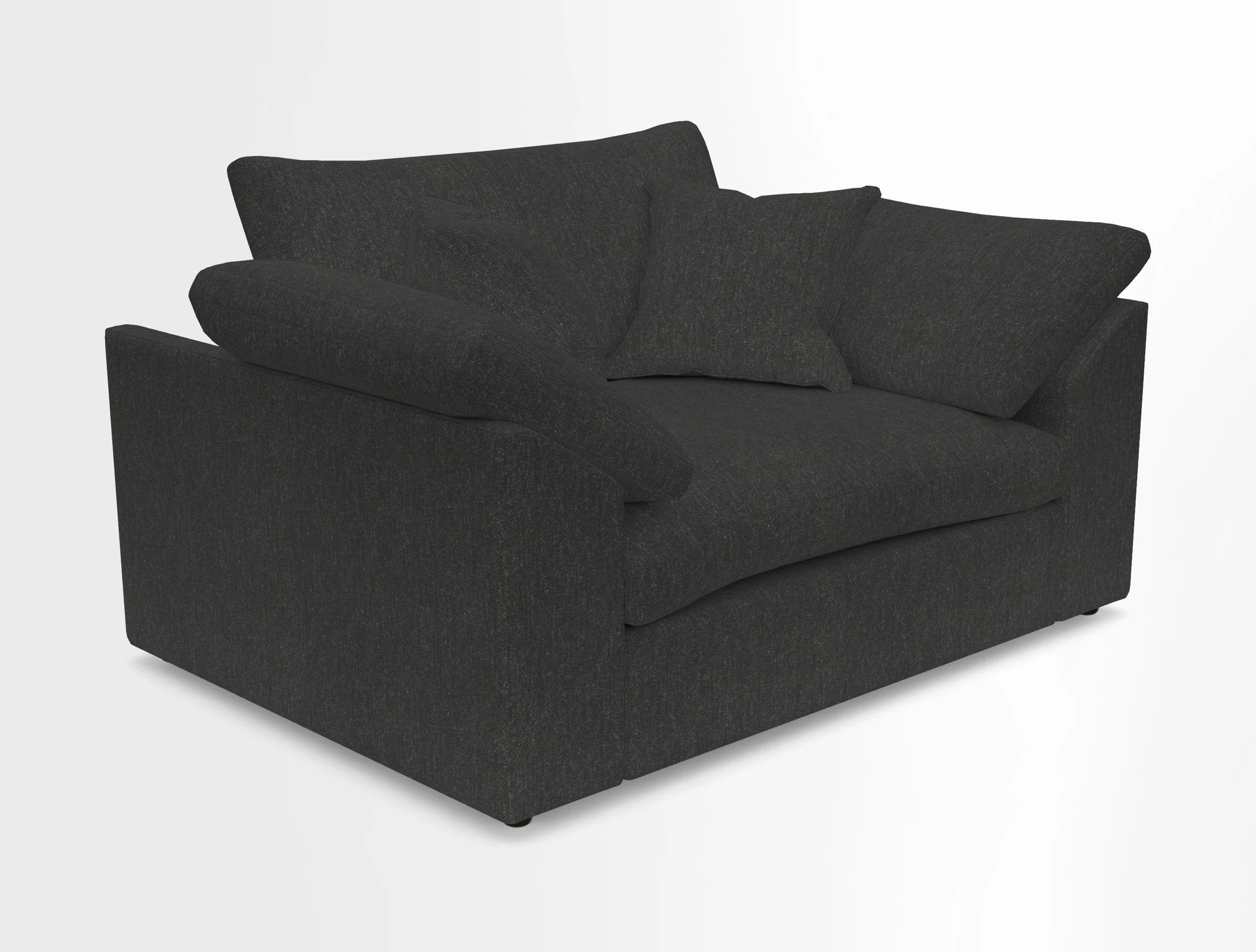 Big Softie Sloped Arm Snuggler in Two Tone Plain Biscuit